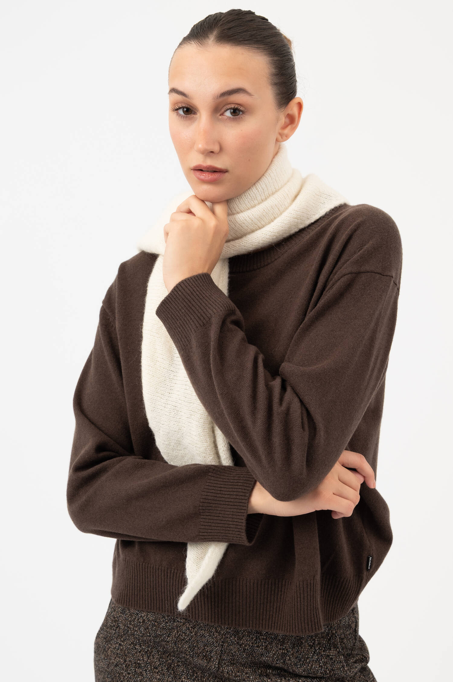 Alpaka-Mix-Dreiecksschal KASPER in Off-White Alpaka-Mix-Dreiecksschal KASPER in Off-White
