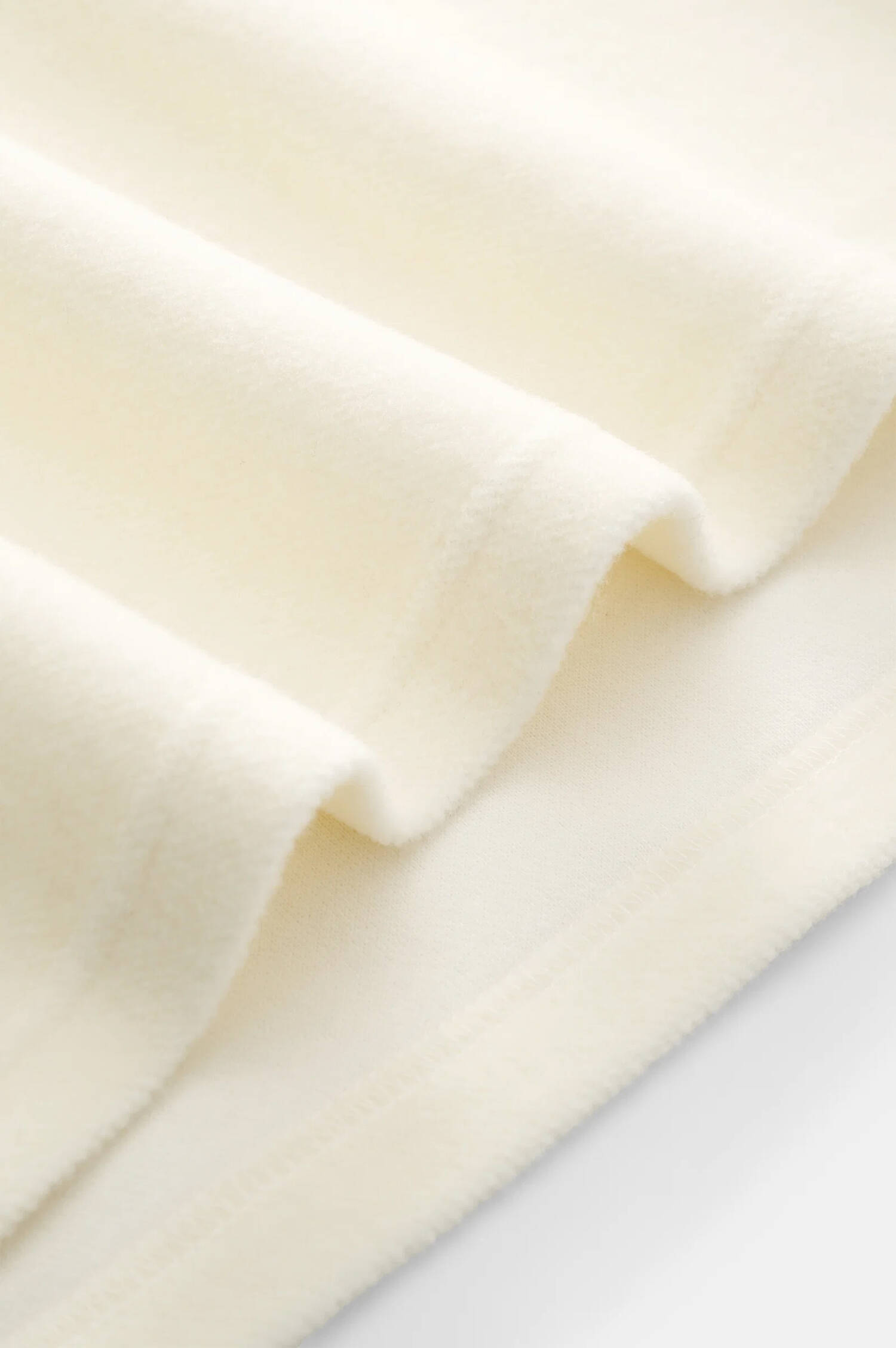 Wollmix Polo-Shirt in Elfenbein