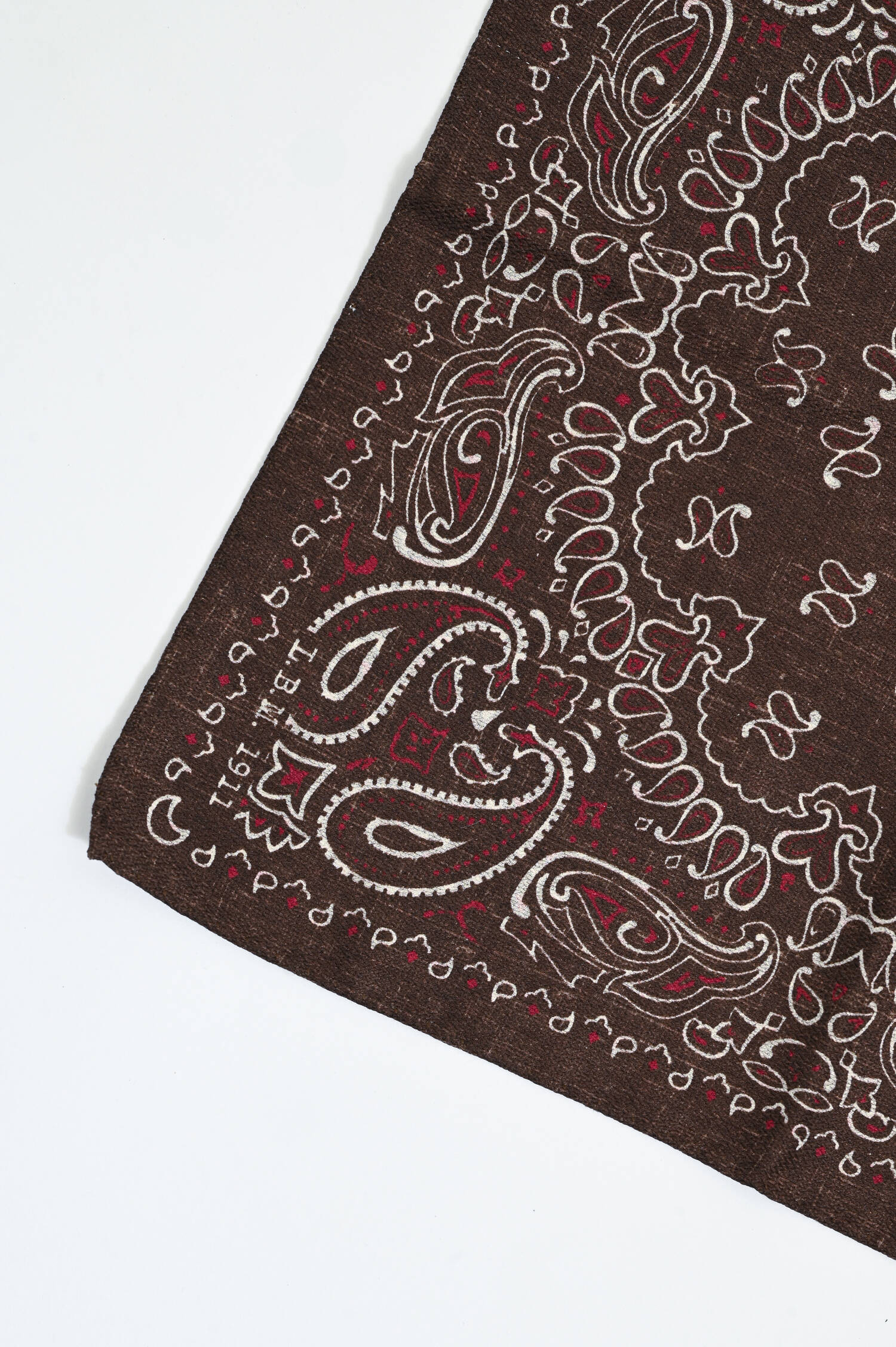 Einstecktuch aus Seide in Braun gemustert