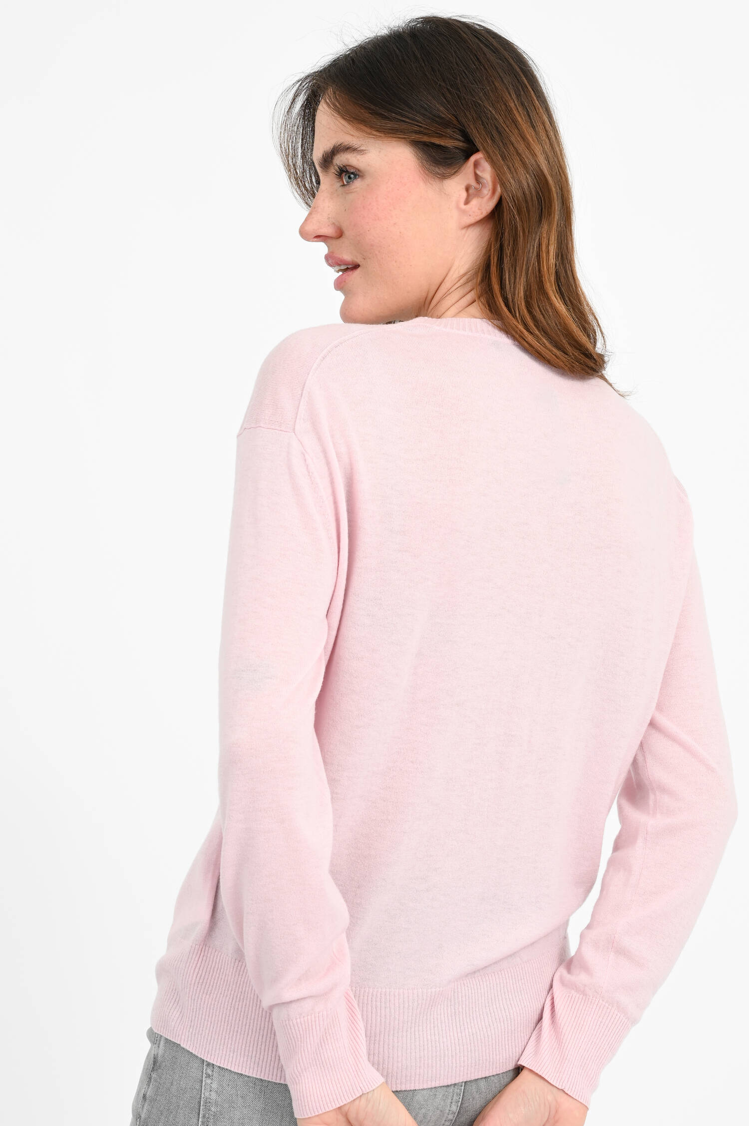 Strickpullover VENTO aus Woll-Cashmere-Mix in Rosa