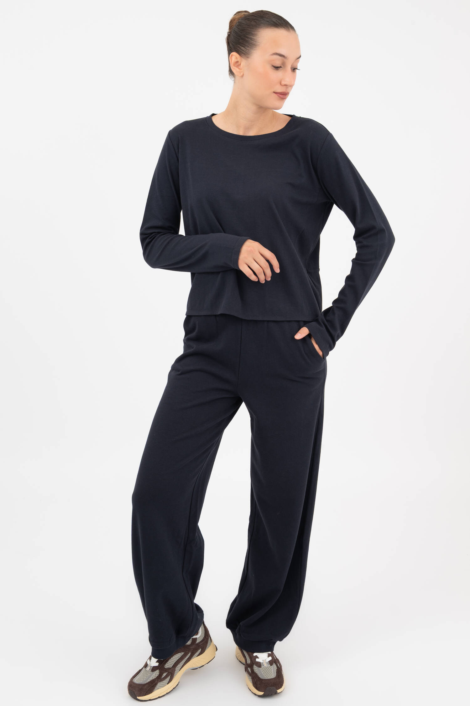 Langarm-Shirt TENJA in Navy
