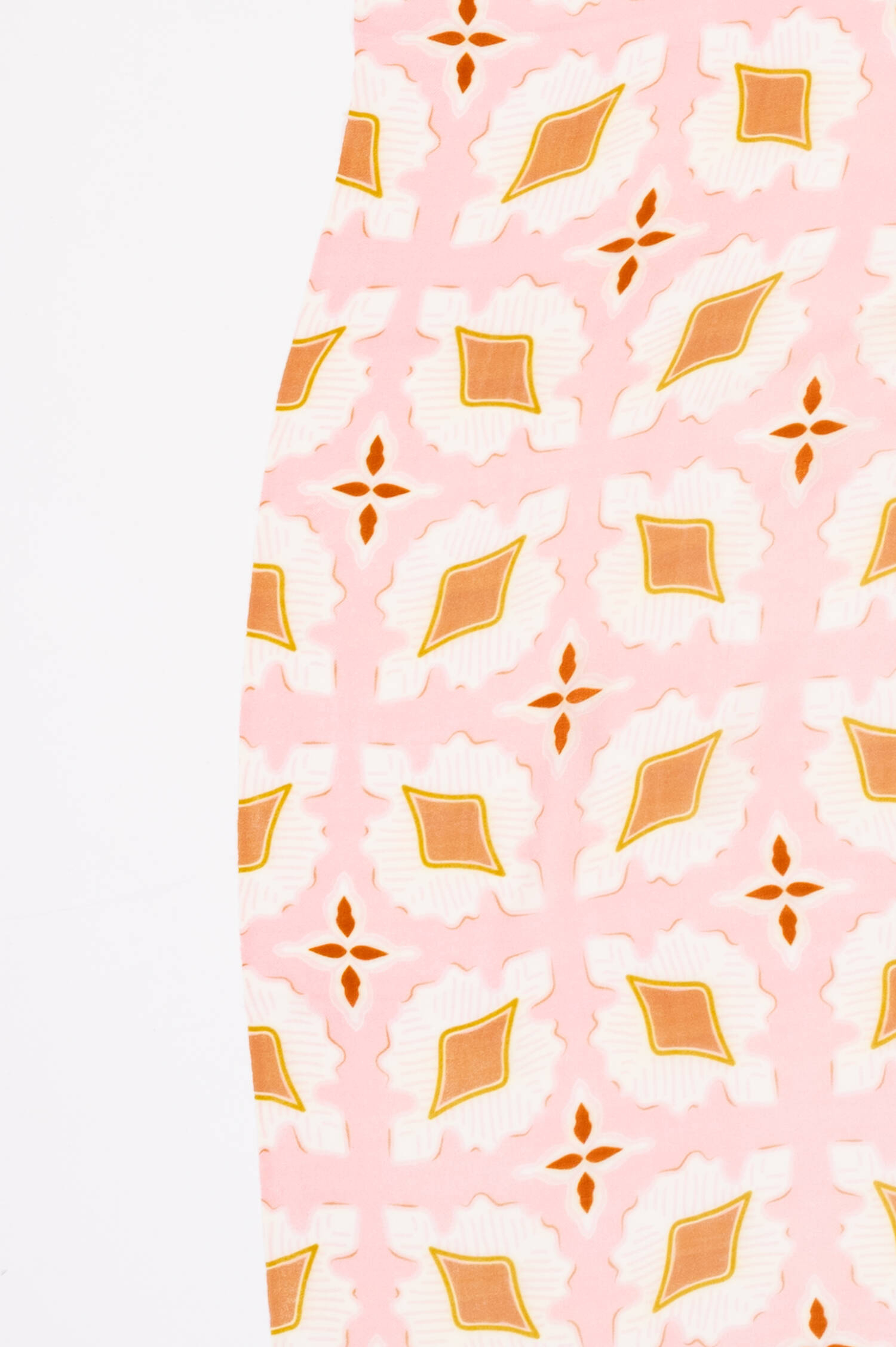 Wolltuch mit Allover Print in Rosa