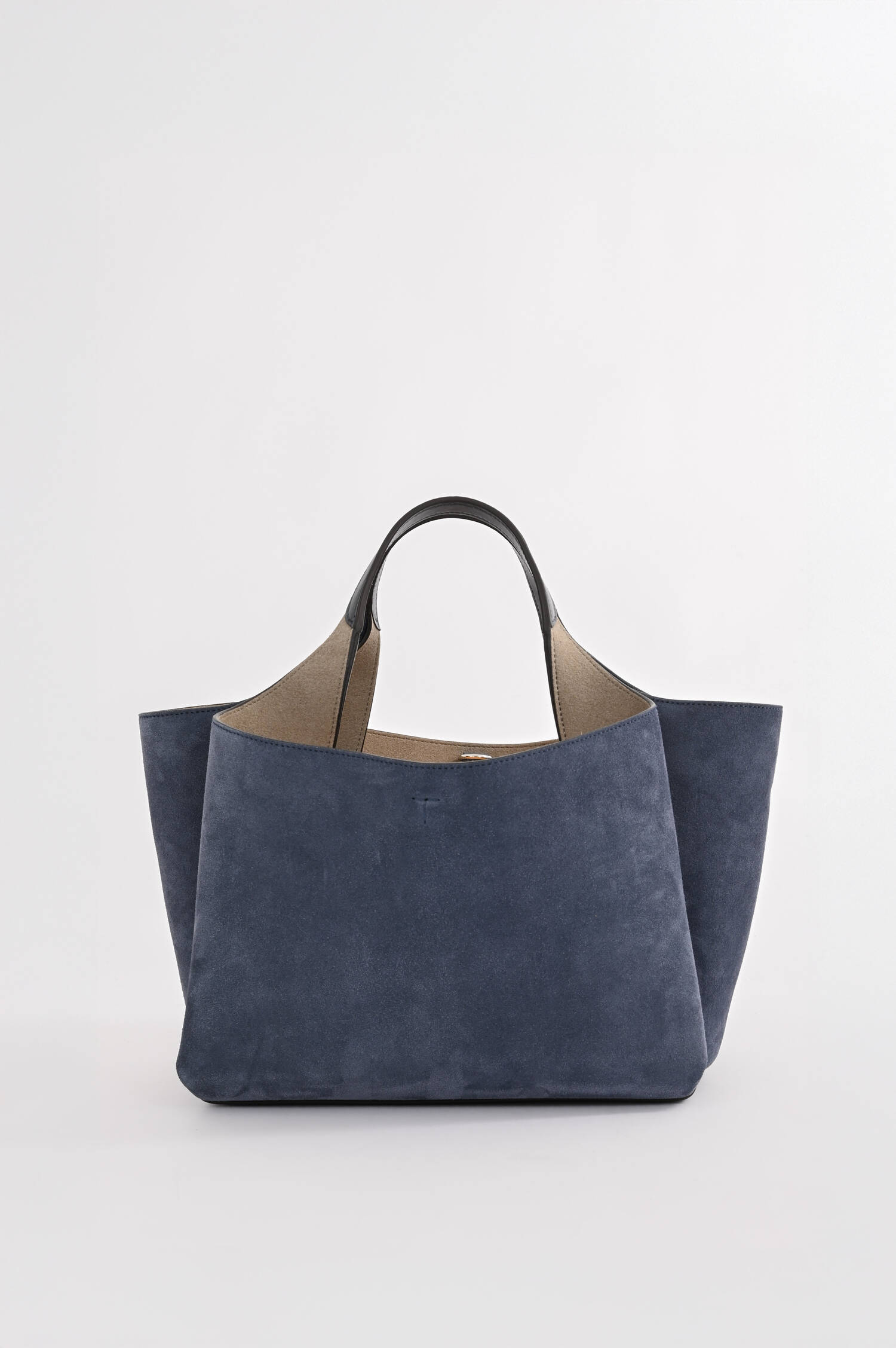 Mini Tasche APA aus Veloursleder in Indaco Ombra