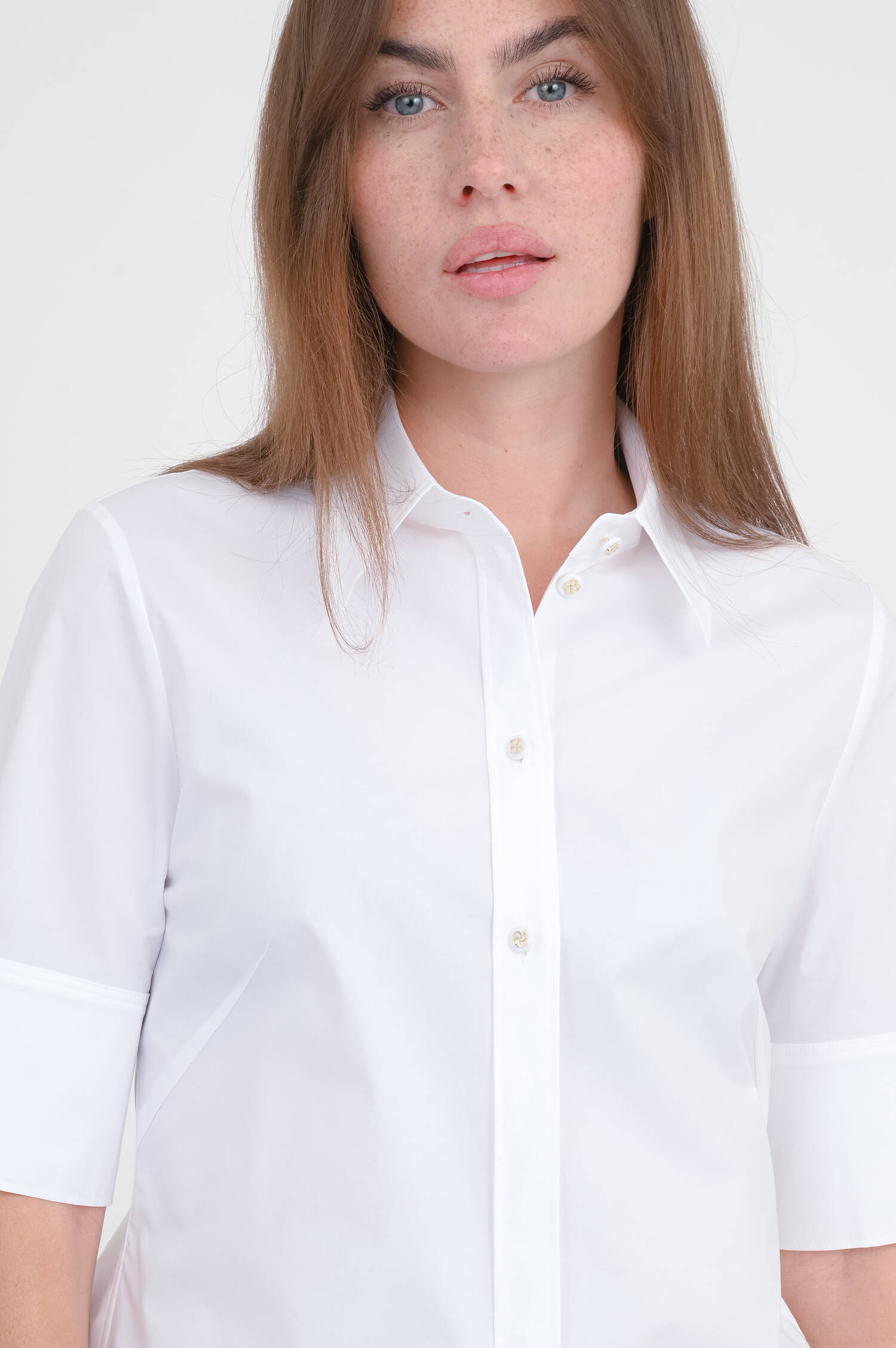 Baumwoll-Bluse PURE POWER in Weiß