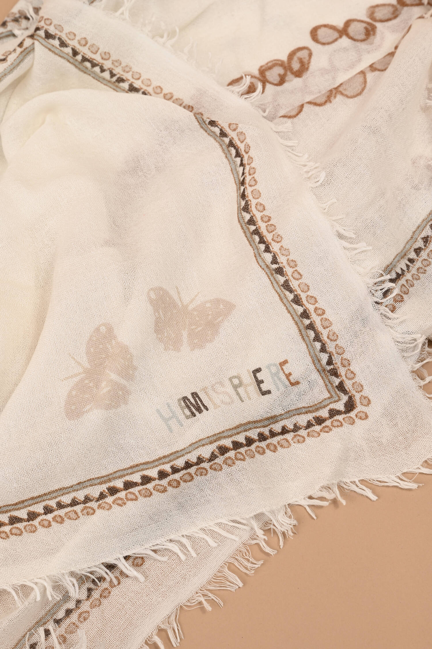 Tuch OROUND in Braun/Ecru