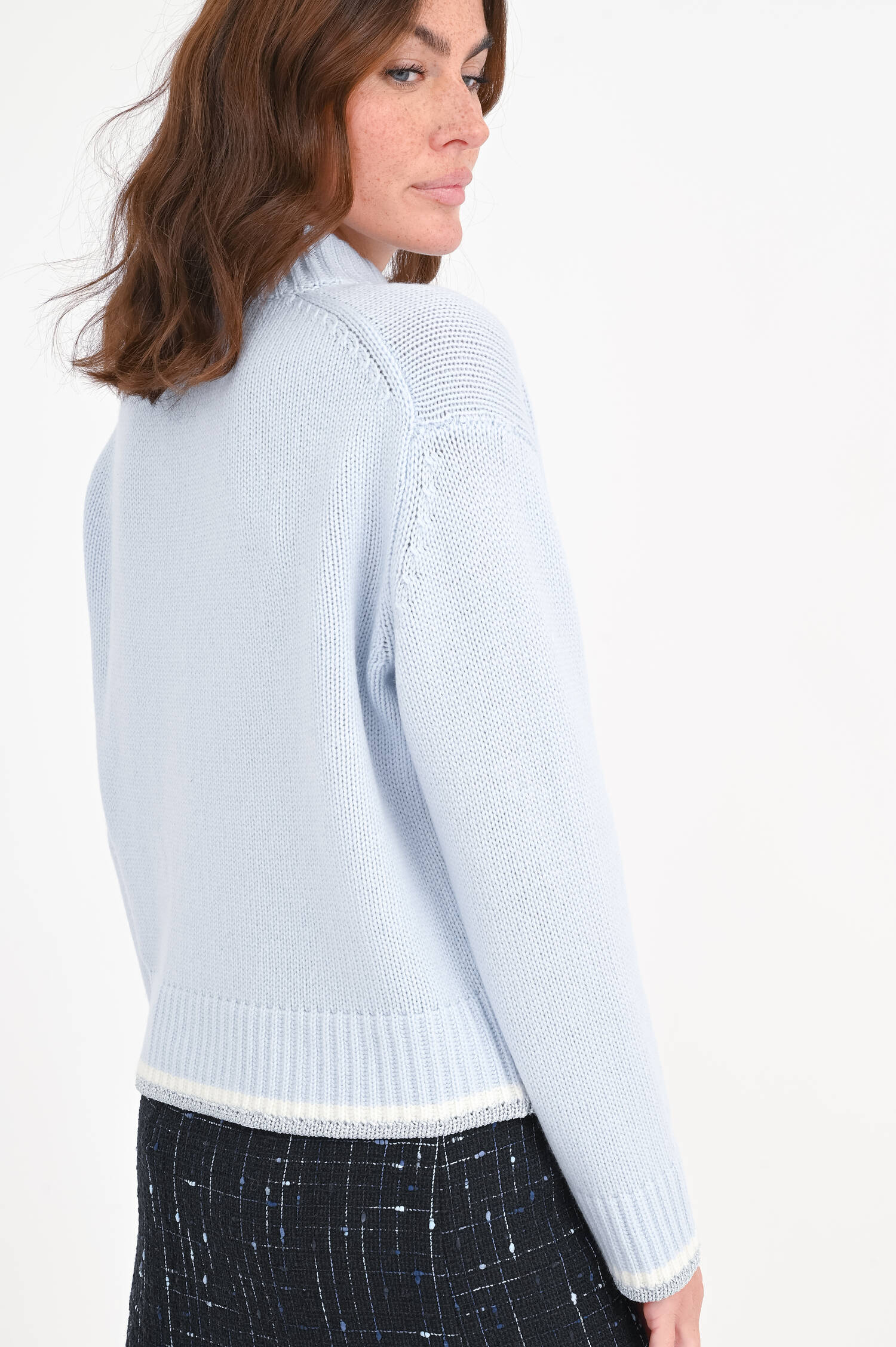 Chunky Pullover in Hellblau