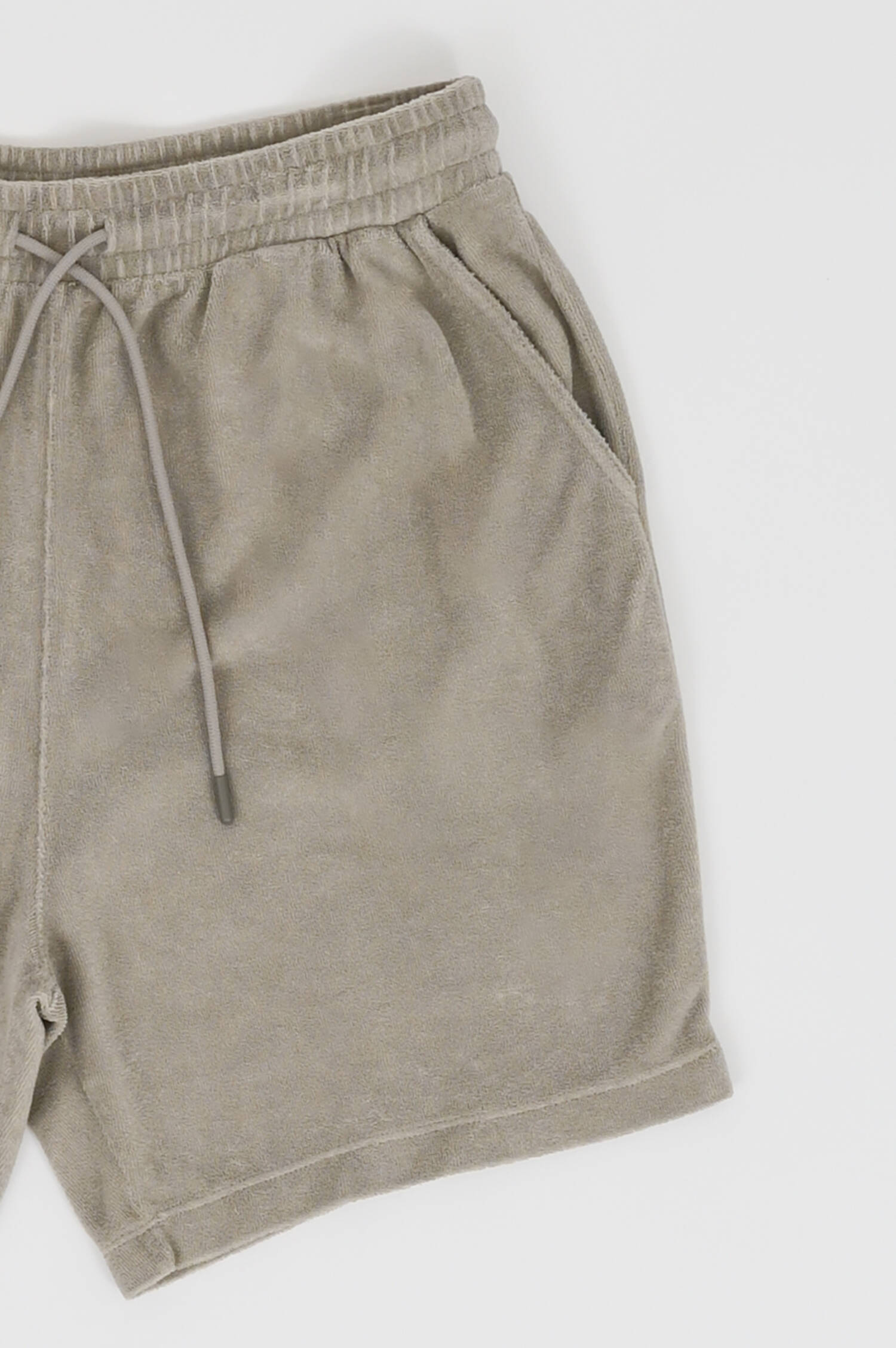 Frottee Bermuda in Greige