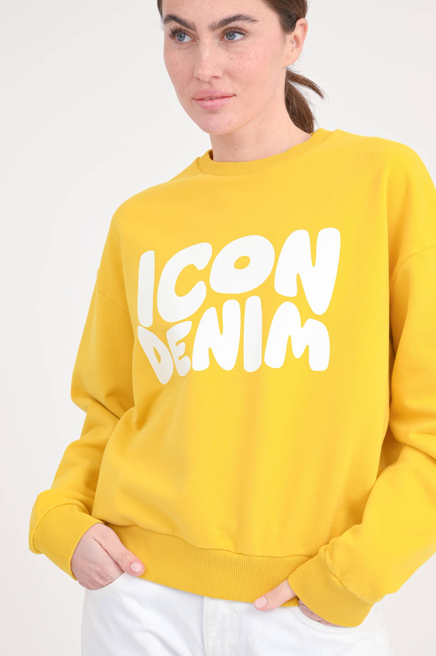 Sweatshirt aus Baumwolle in Sunny