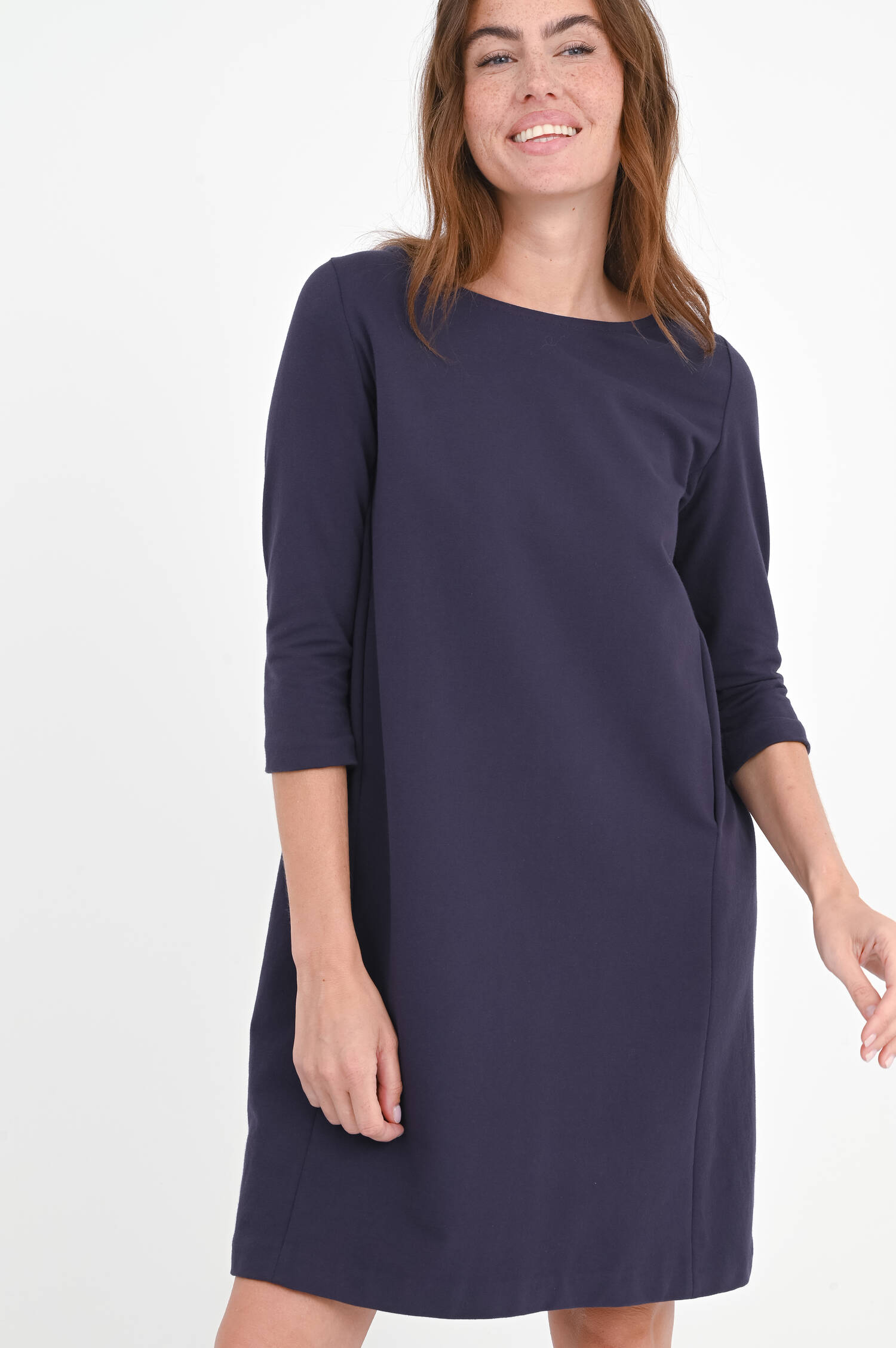 Jersey-Kleid mit 3/4 Arm in Violett