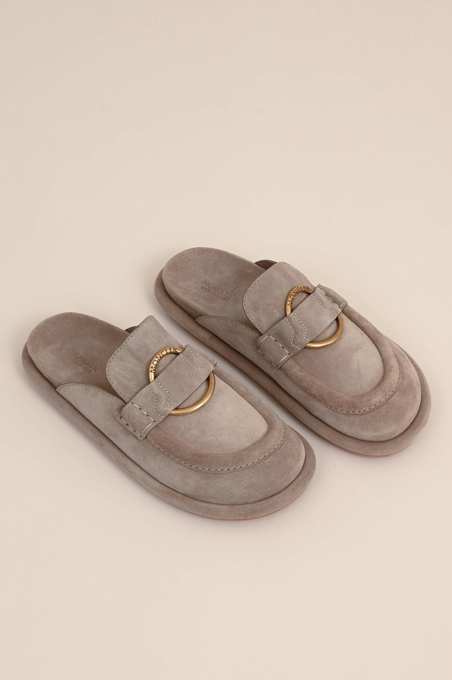 Pantolette BELL aus Wildleder in Taupe