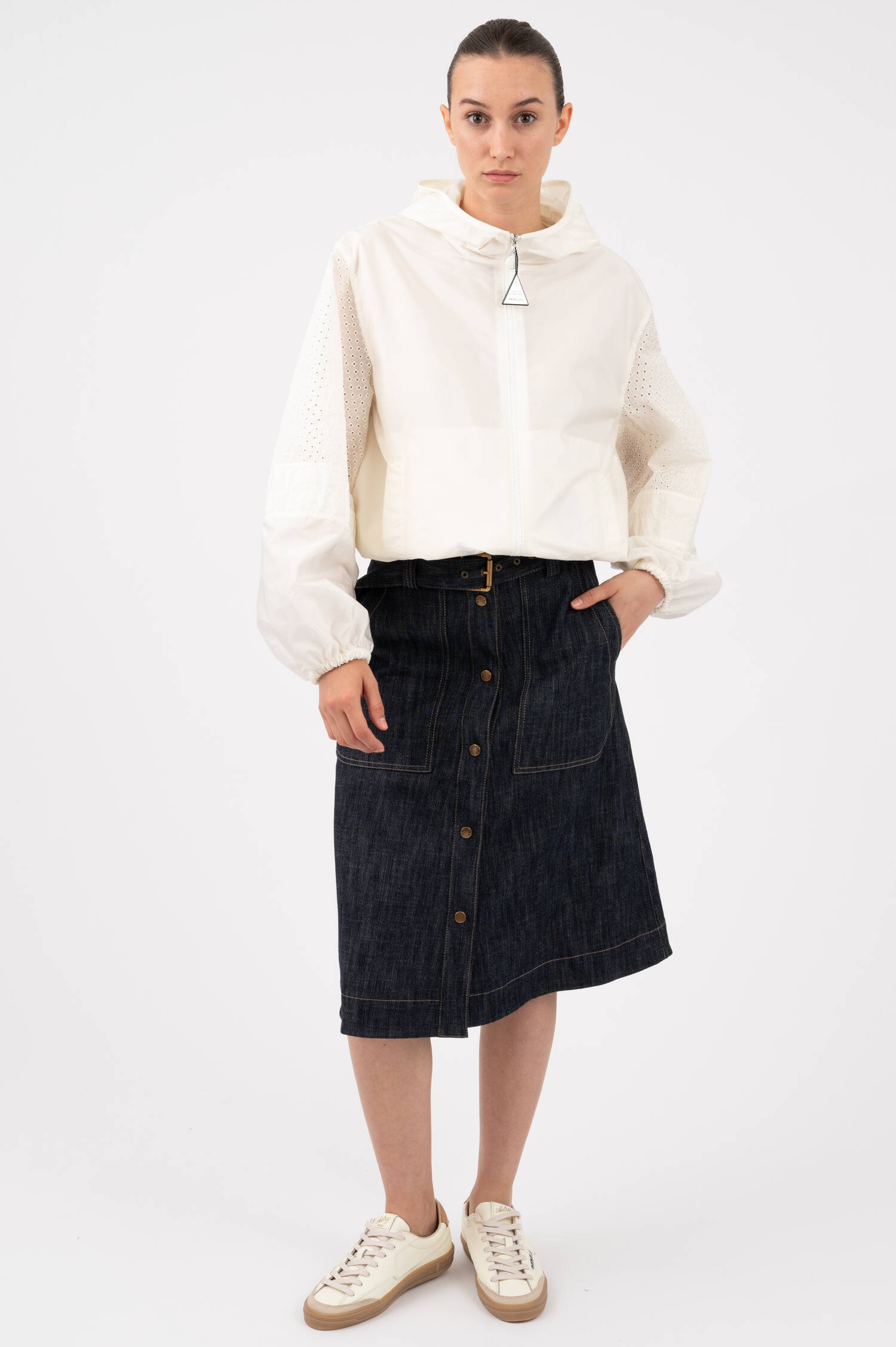 Denim Midi-Rock in Navyblue