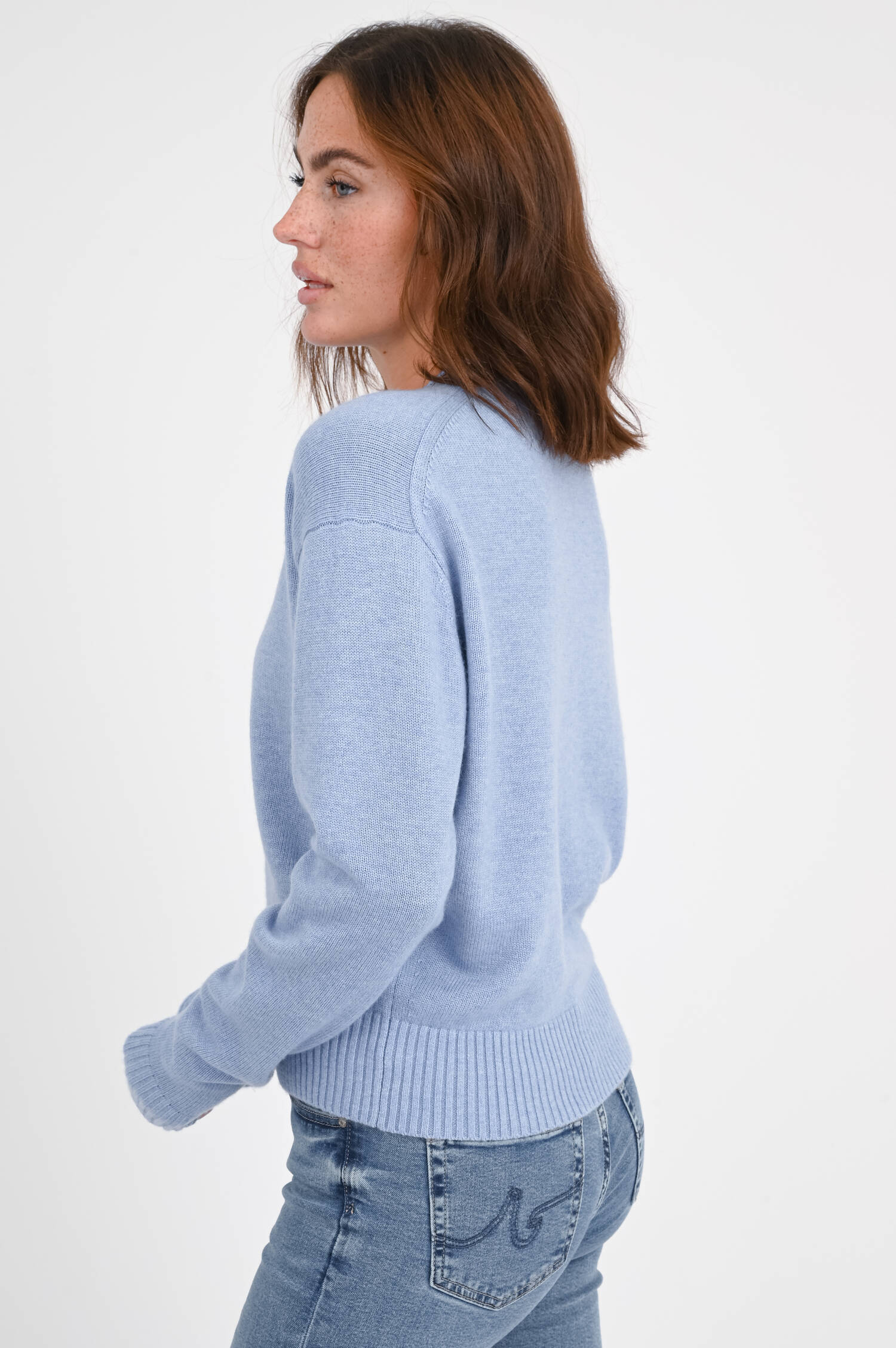 Strickpullover in Hellblau Strickpullover in Hellblau