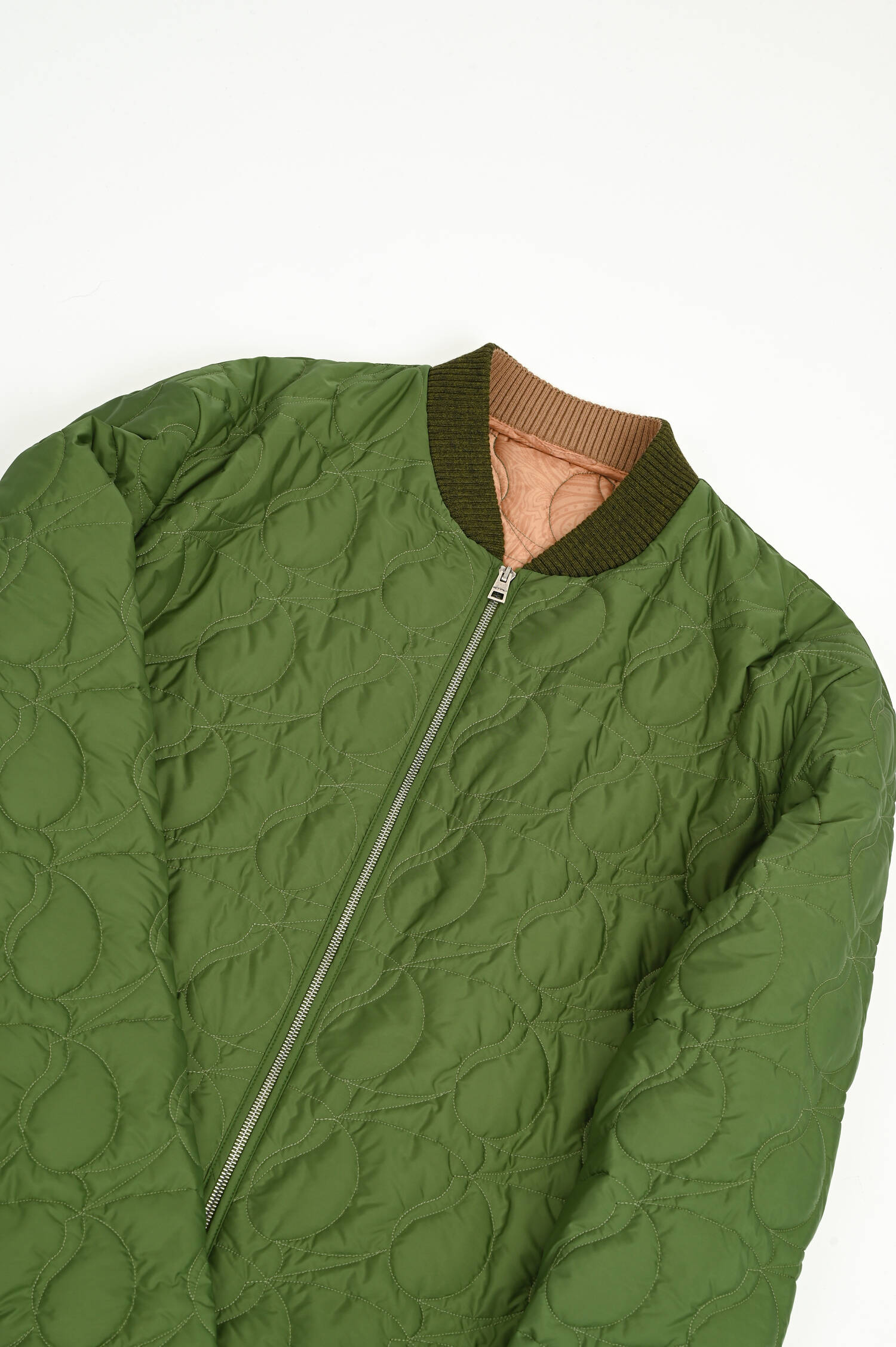 Bomberjacke mit Stickerei in Grün