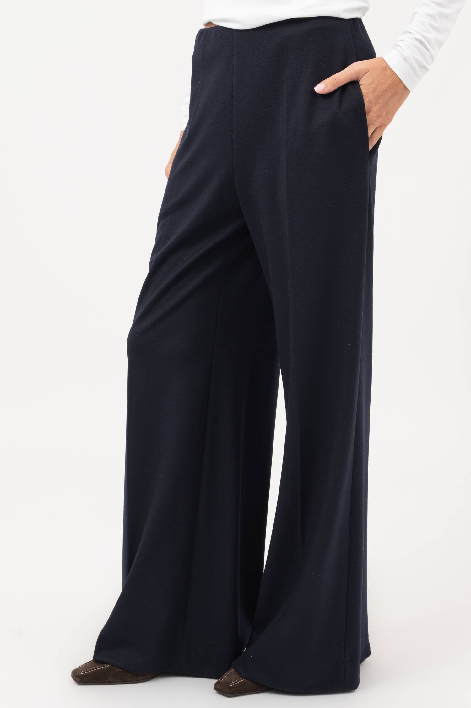Weite Wollhose in Navy Weite Wollhose in Navy