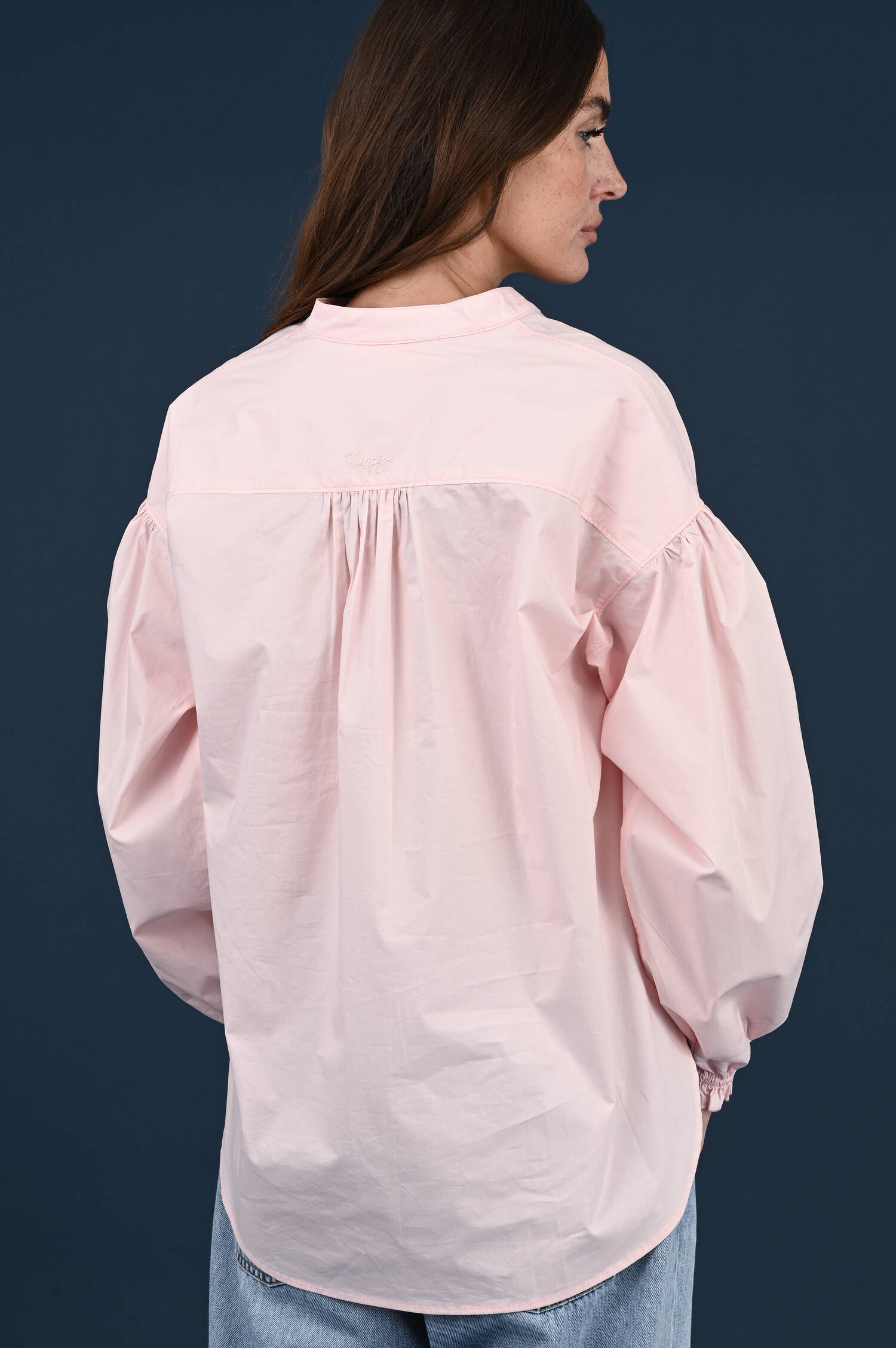 Bluse HAPPY in Flamingo-Rosa