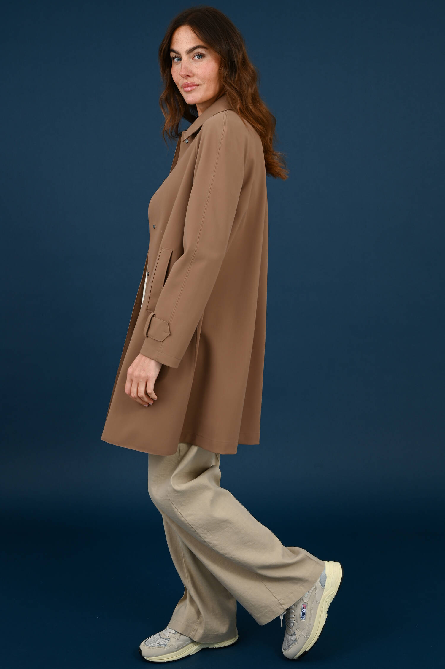 Scuba Mac Coat in Tobacco