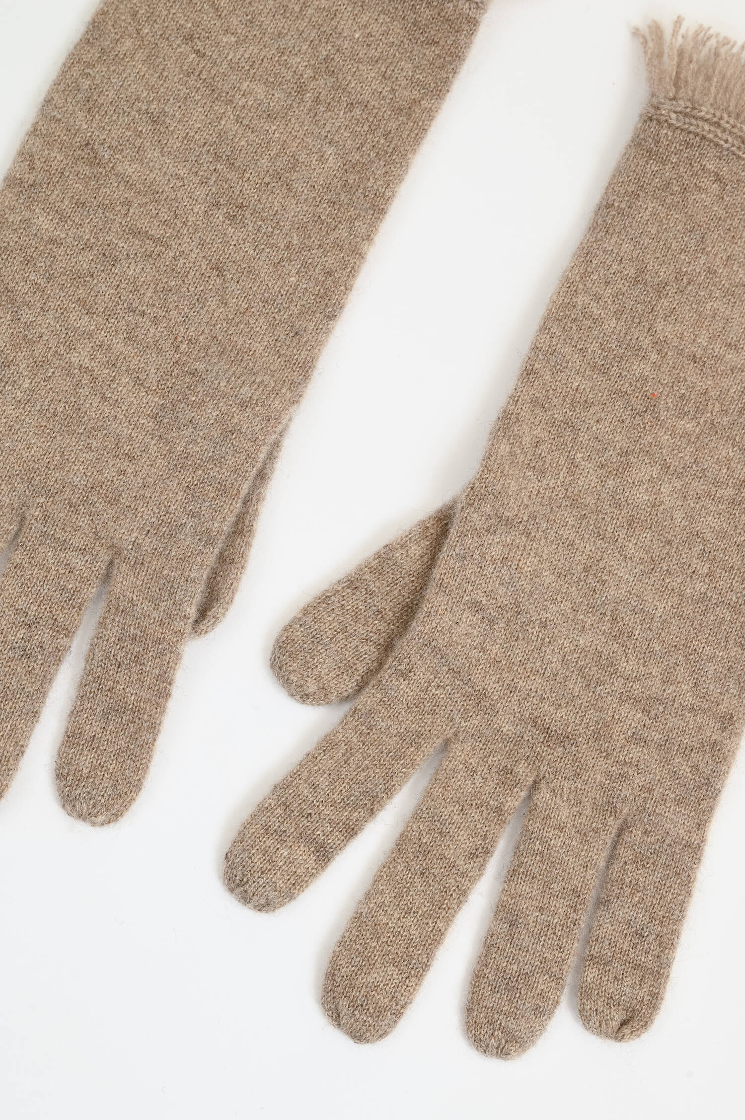 Strick-Handschuhe in Taupe