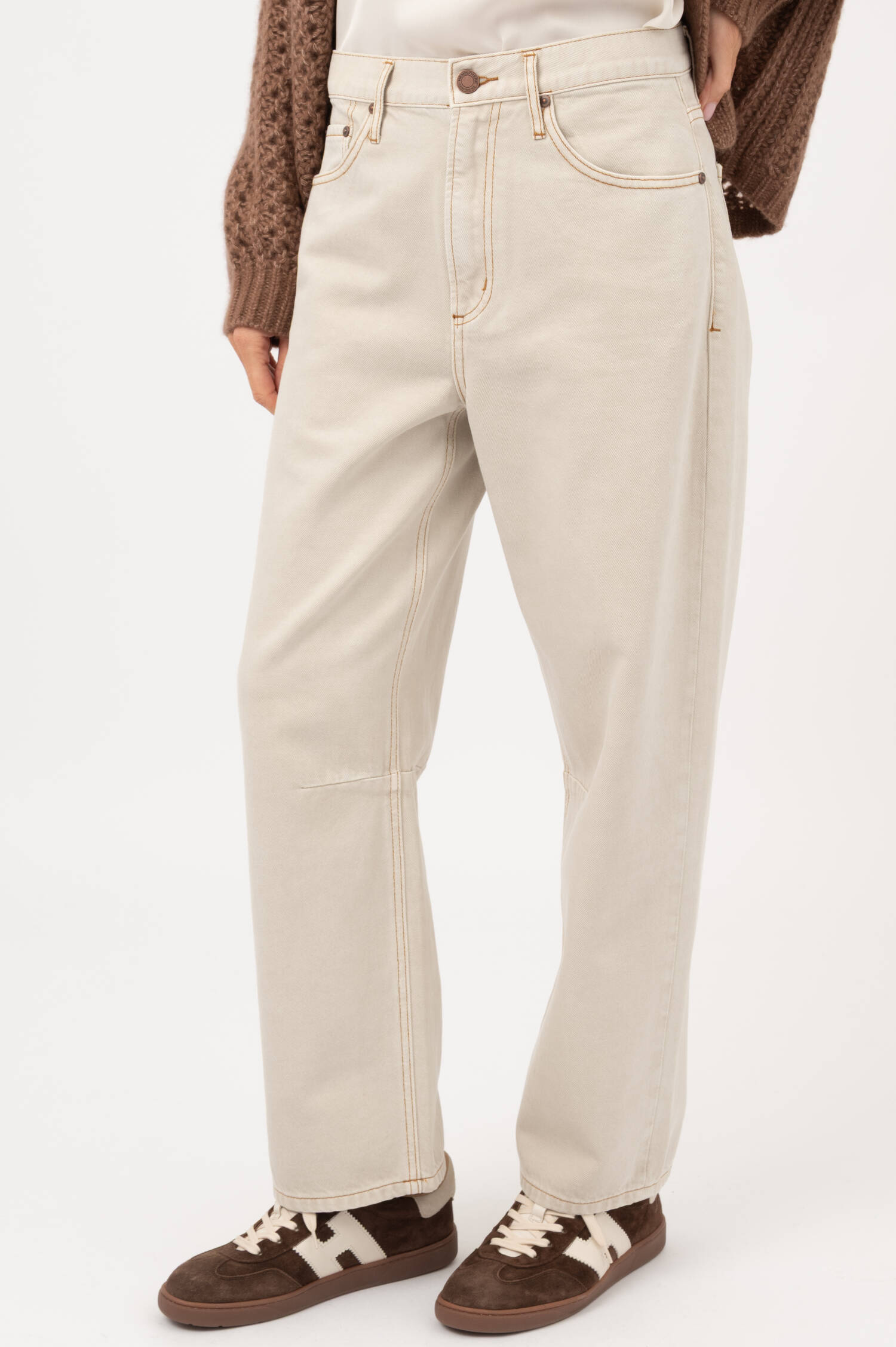 Wide-Leg-Jeans in Off-White Wide-Leg-Jeans in Off-White