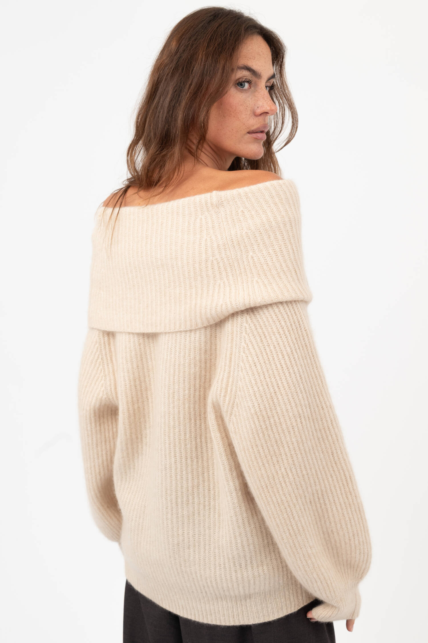 Cashmere-Baumwoll-Pullover BENTE in Beige Cashmere-Baumwoll-Pullover BENTE in Beige