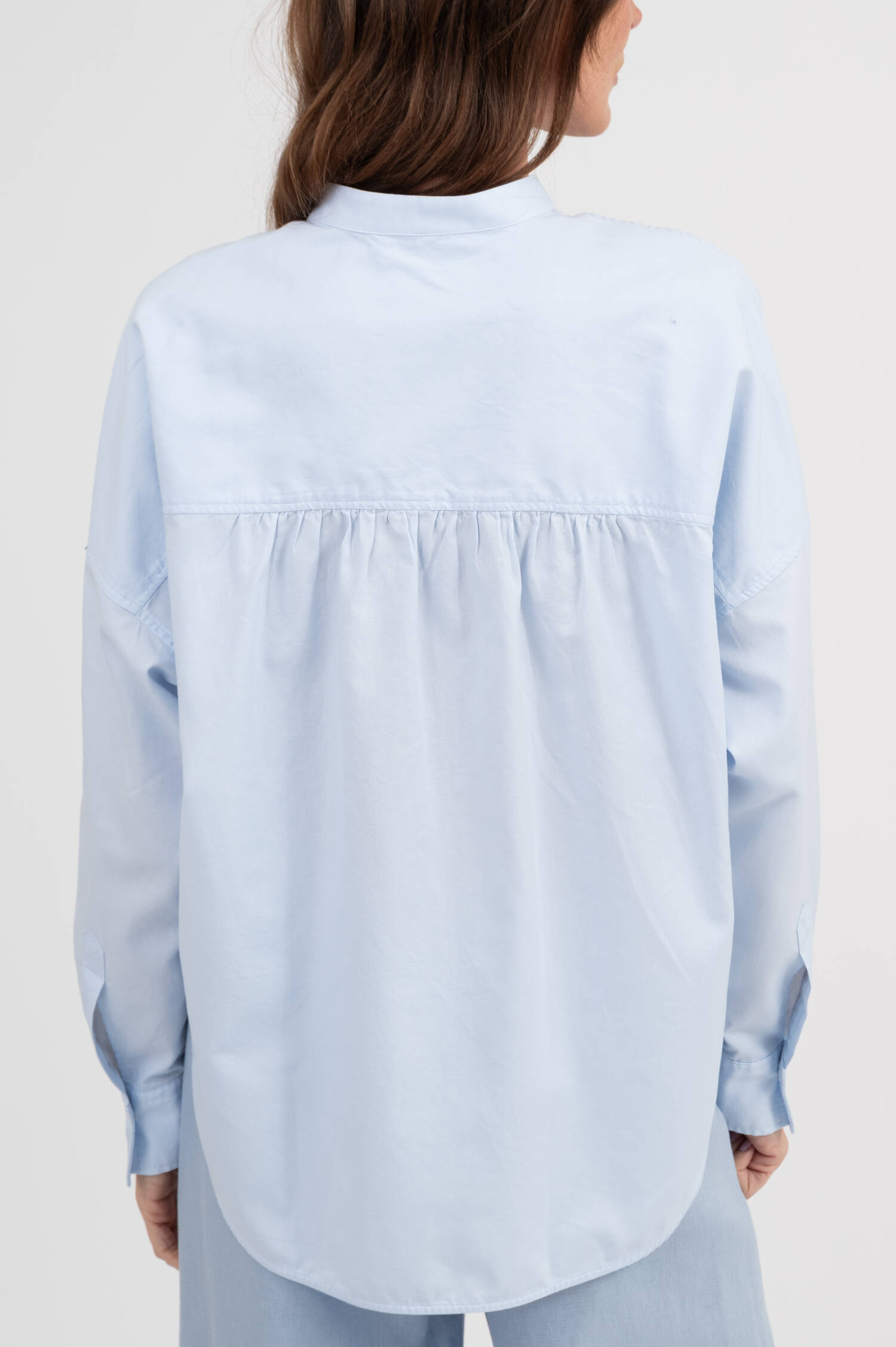 Piqé Bluse LUCY in Hellblau