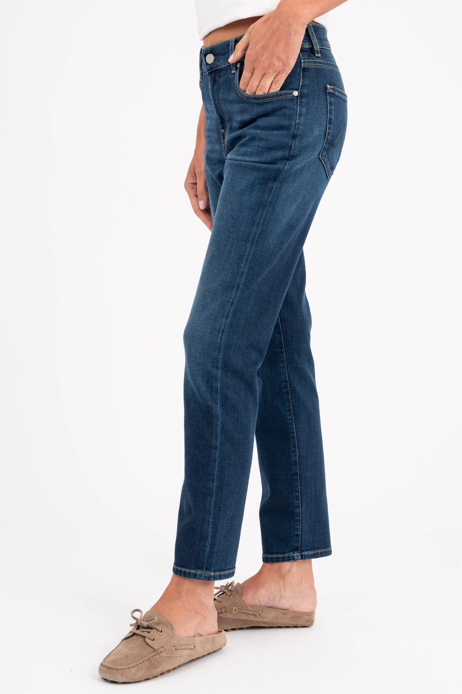 Slim Fit Jeans EX BOYFRIEND in Dunkelblau Slim Fit Jeans EX BOYFRIEND in Dunkelblau