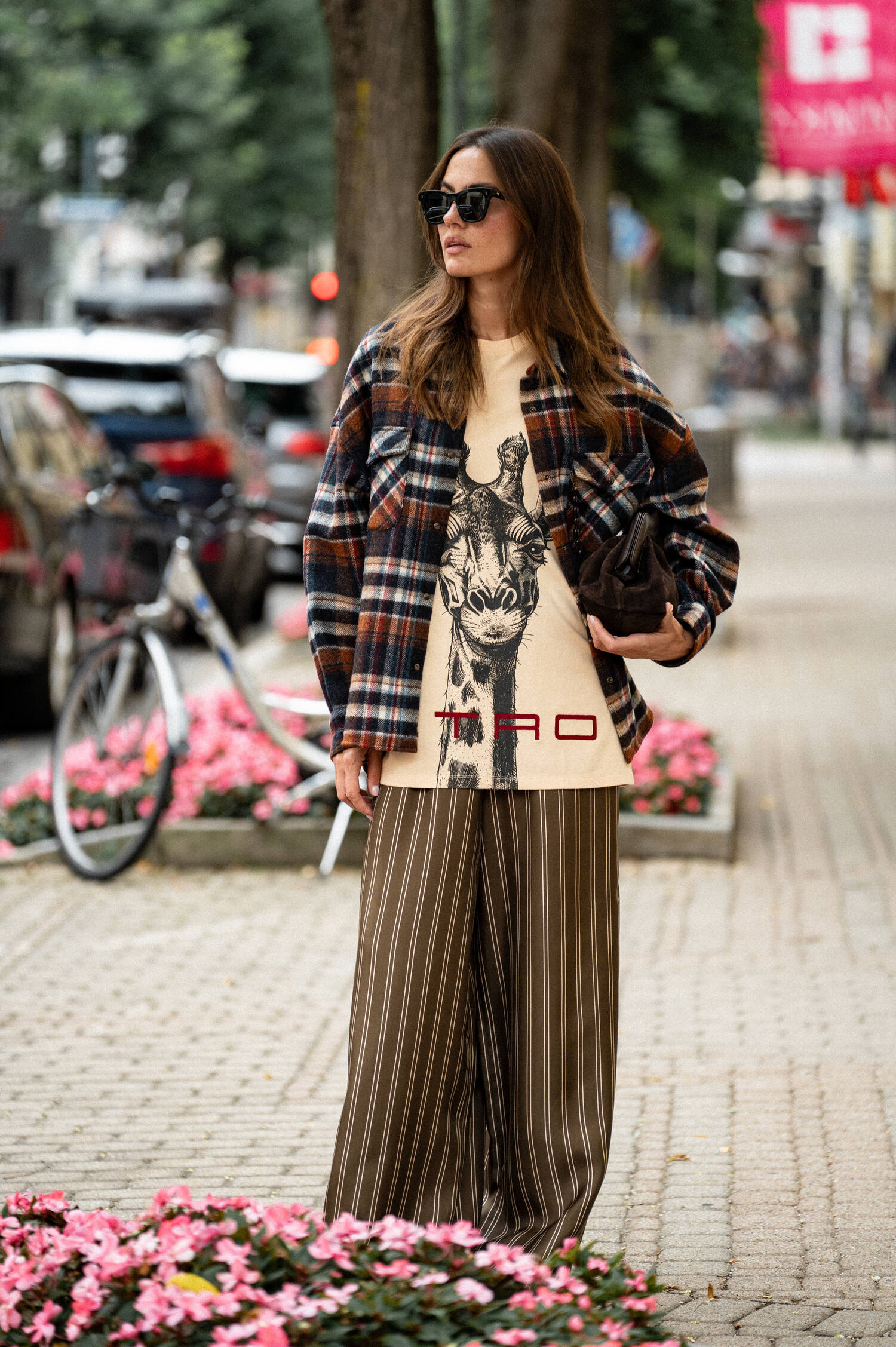 T-Shirt mit Print in Creme
