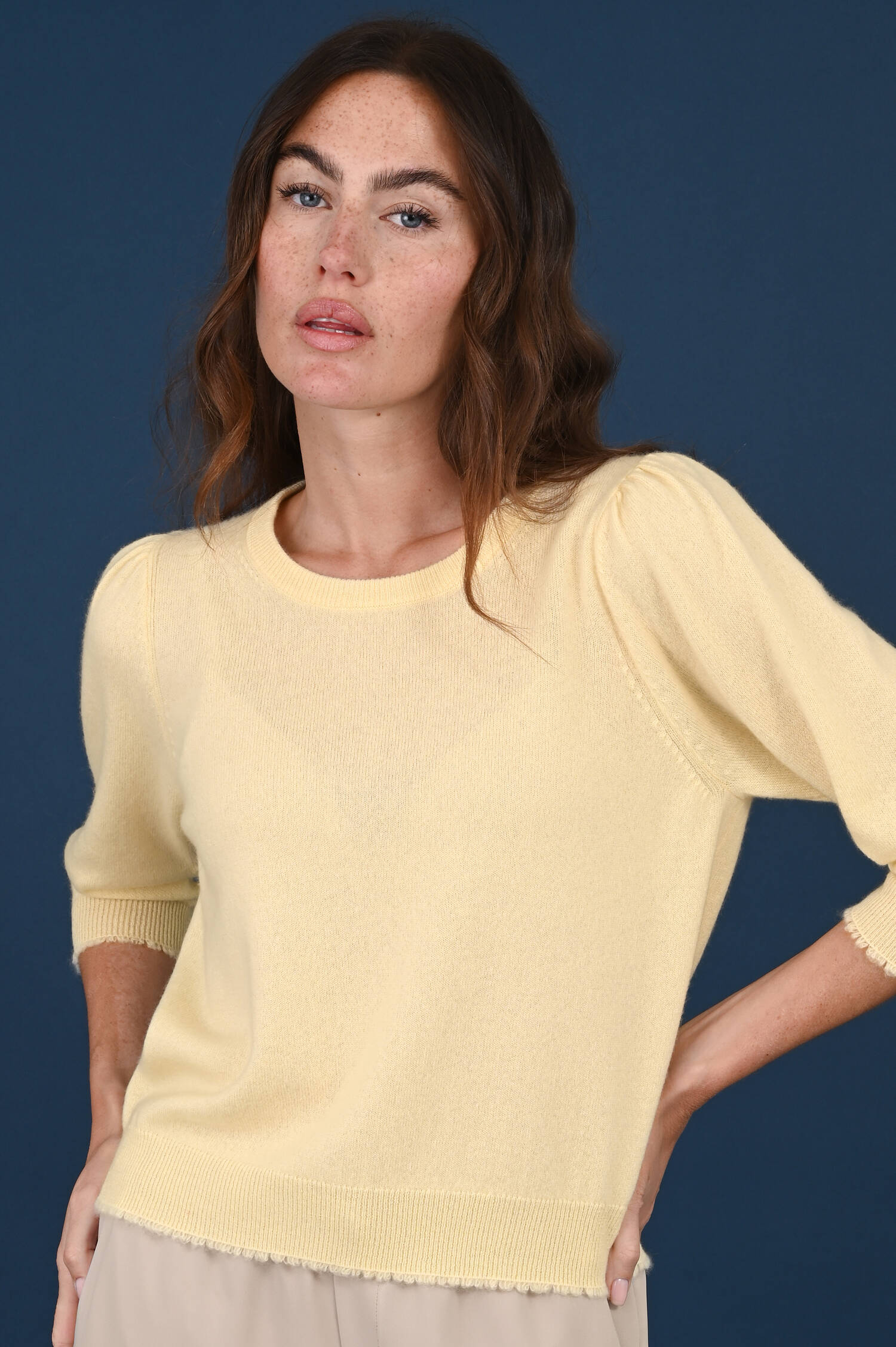 Cashmere Pullover in French Vanilla