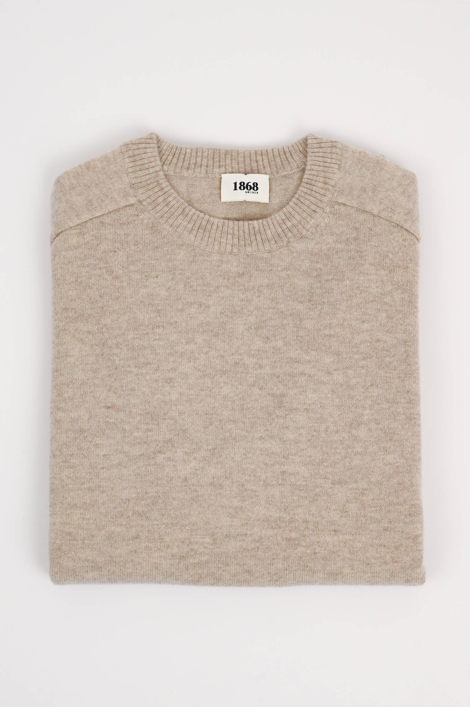 Cashmere Strickpullover in Beige meliert