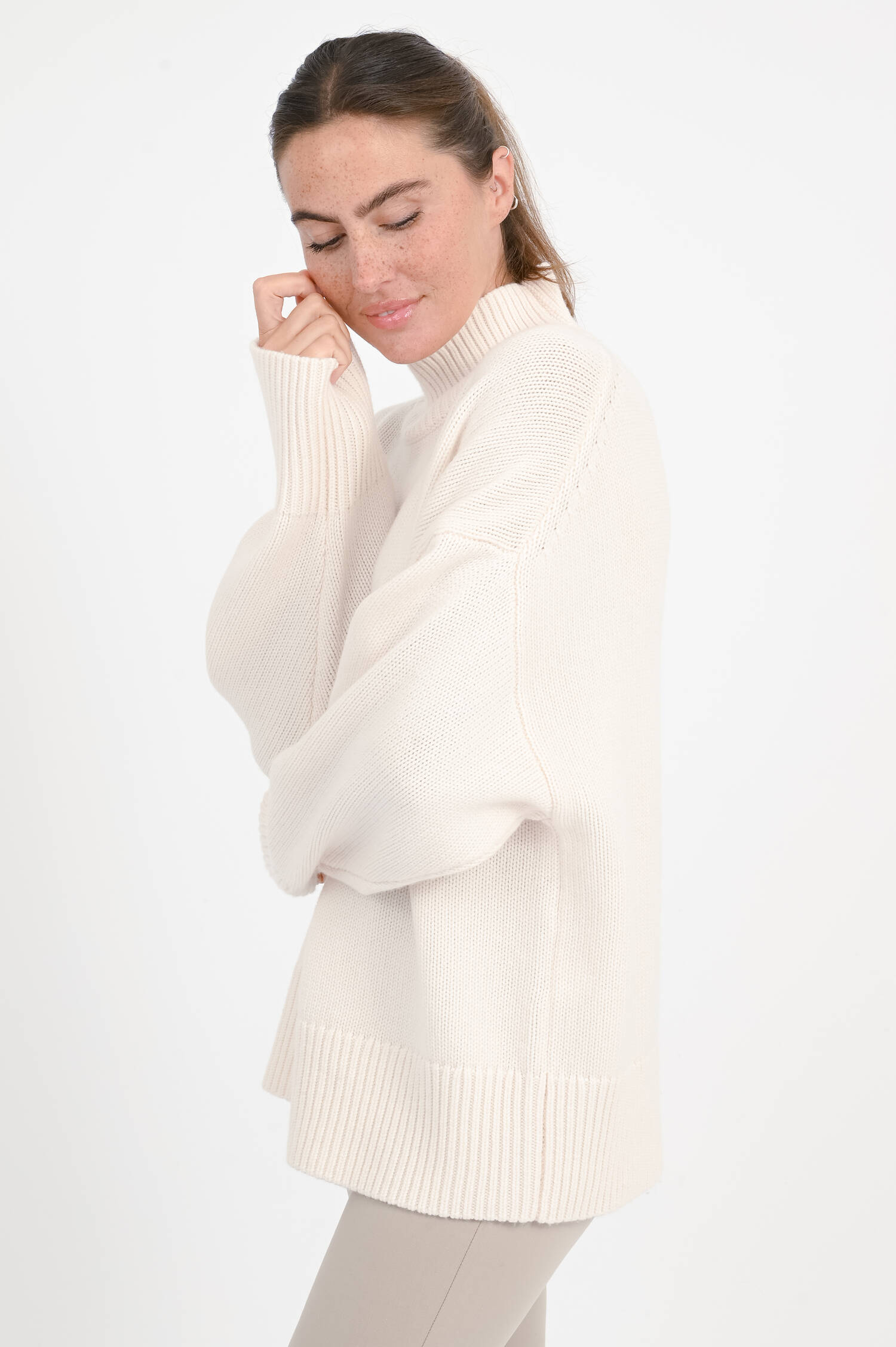 Pullover aus Woll-Cashmere-Mix in Natur