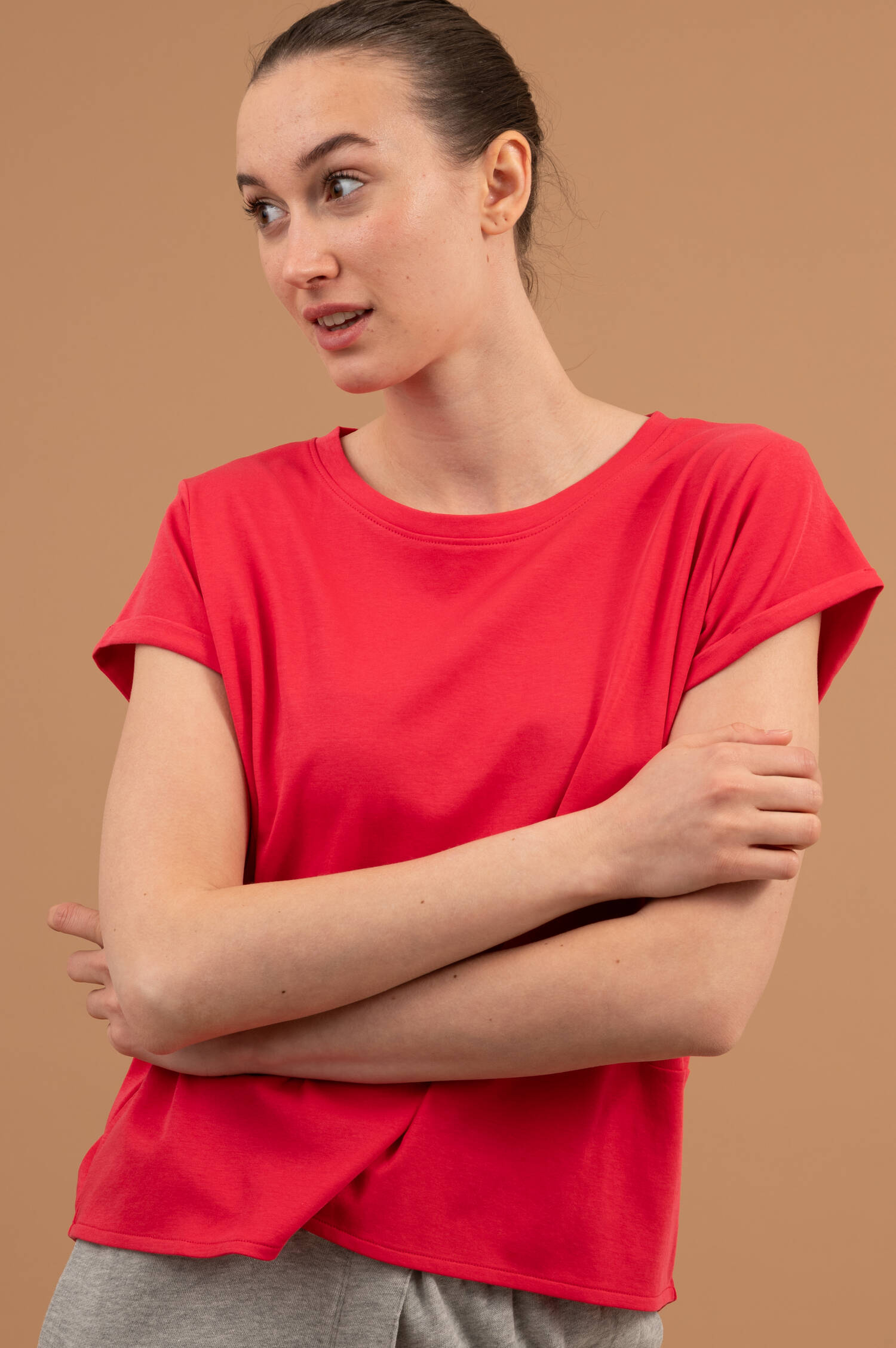 Bio Baumwoll-Shirt LILY in Geraniumpink