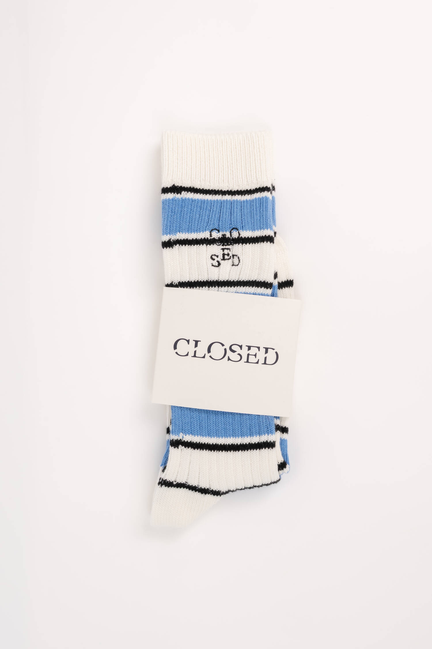Ripp Socken in Blau/Weiß gestreift Ripp Socken in Blau/Weiß gestreift