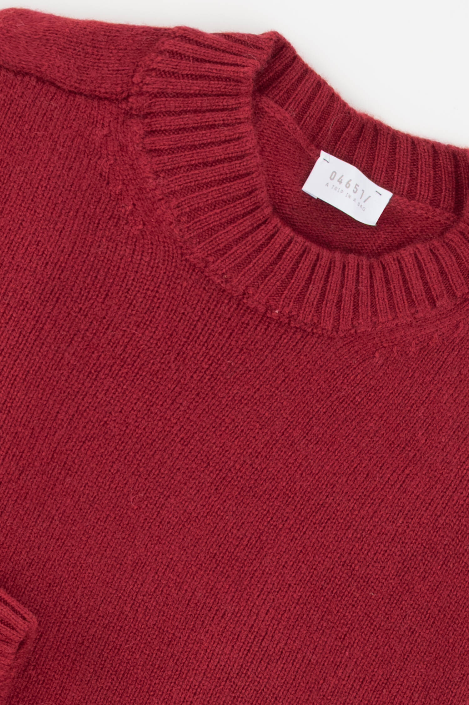 Woll-Cashmere-Pullover in Bordeaux