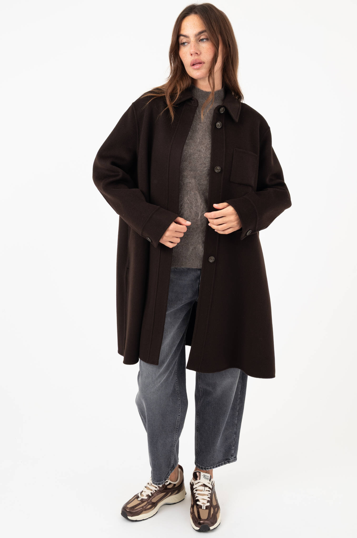 Woll-Cashmere-Mantel TORONTO in Braun Woll-Cashmere-Mantel TORONTO in Braun