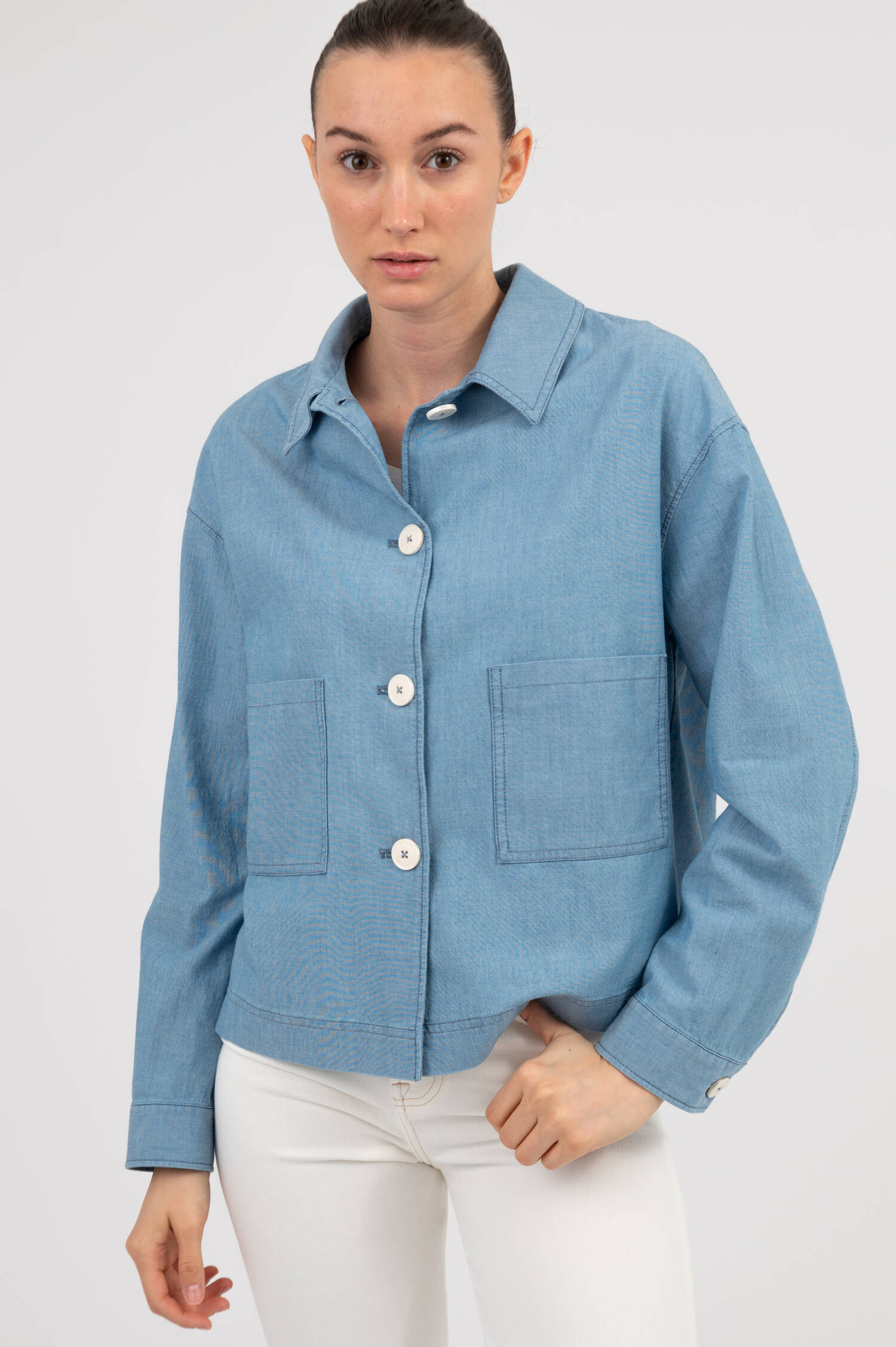 Shirtjacke in Denimblau Shirtjacke in Denimblau
