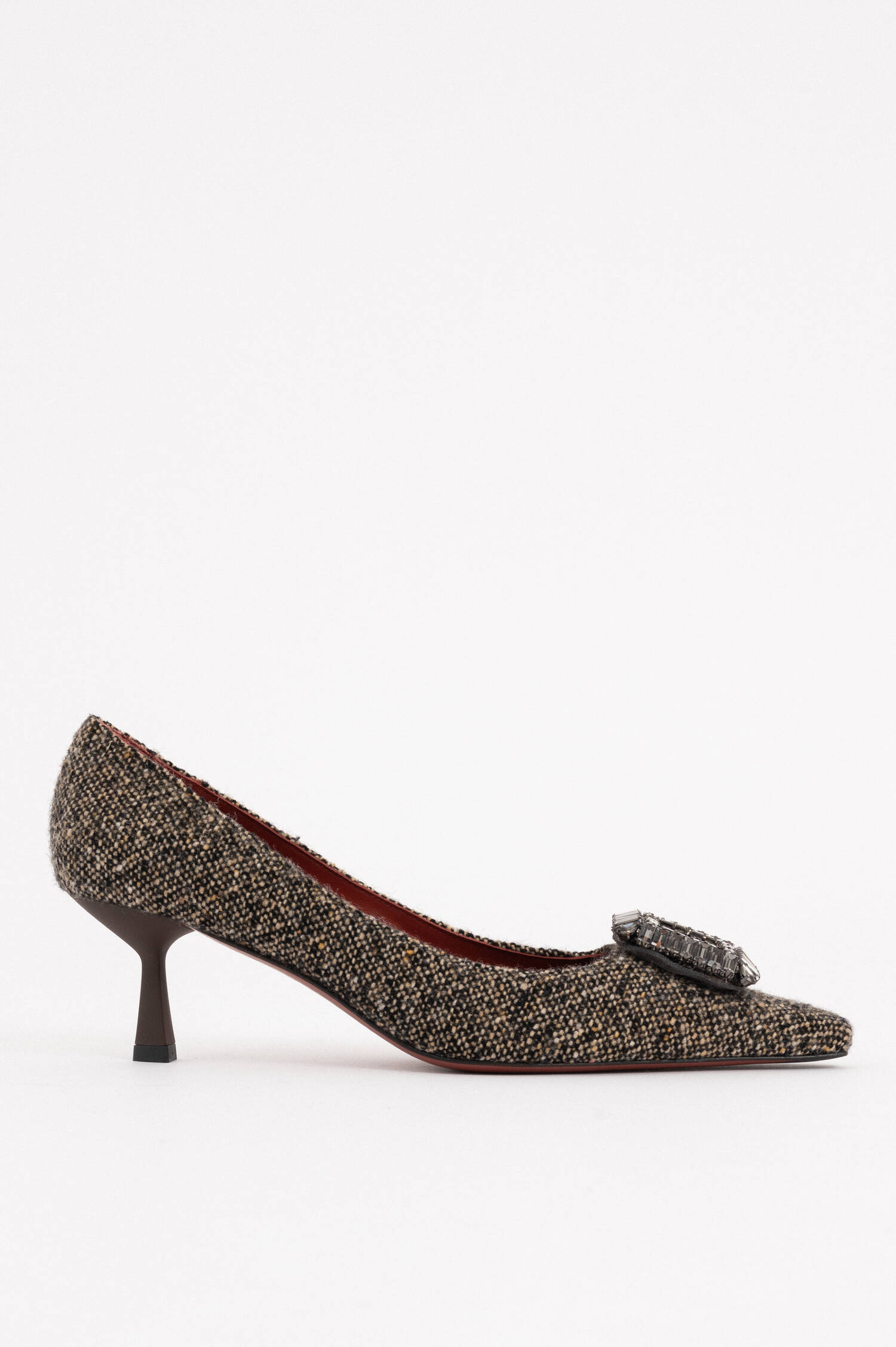 Donegal-Tweed-Pumps MARSIA in Braun