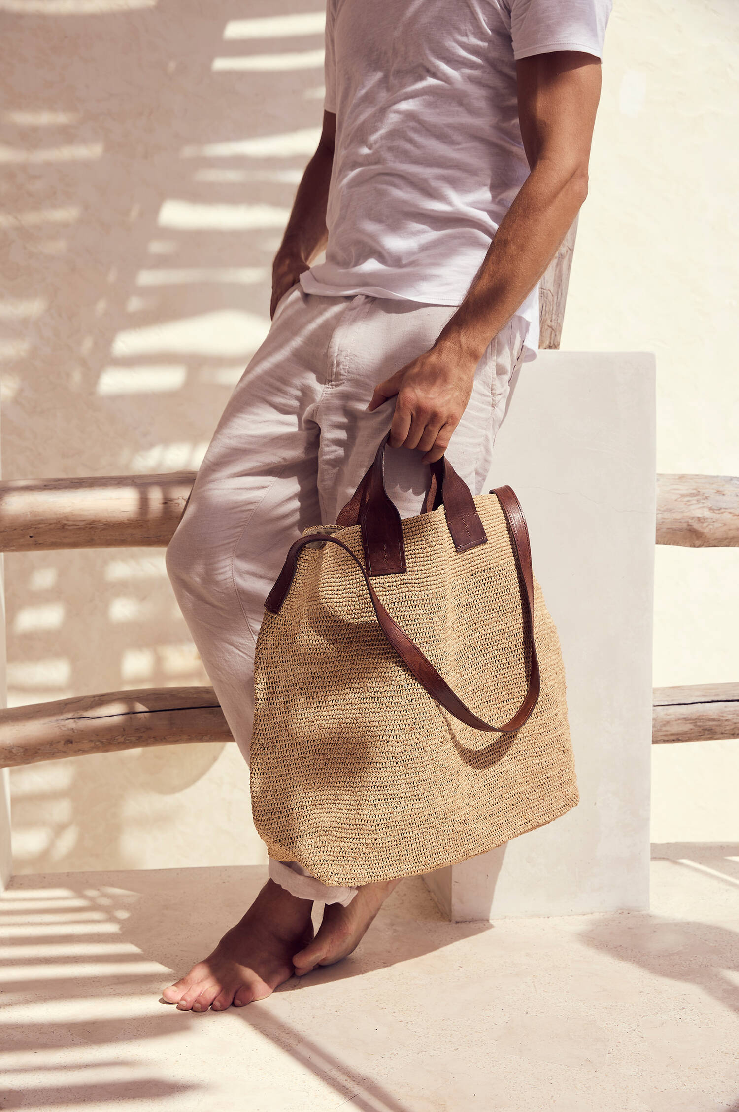 XXL-Shopper FLAMINGO in Natur