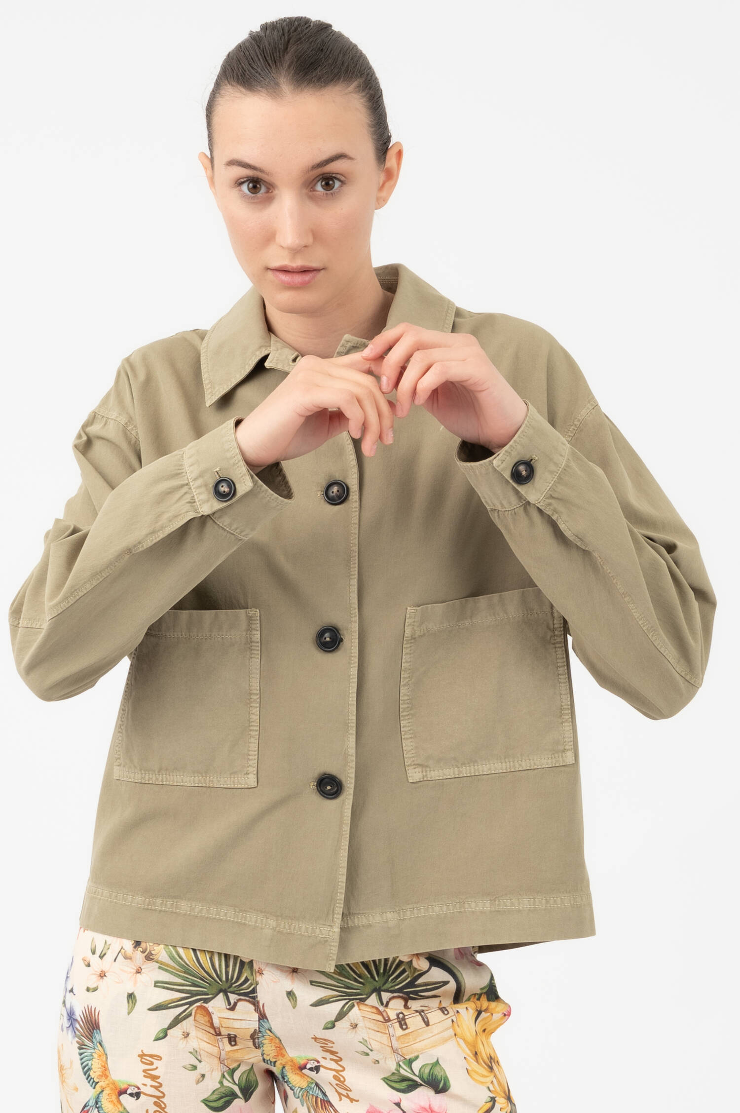 Hemdjacke in Oliv