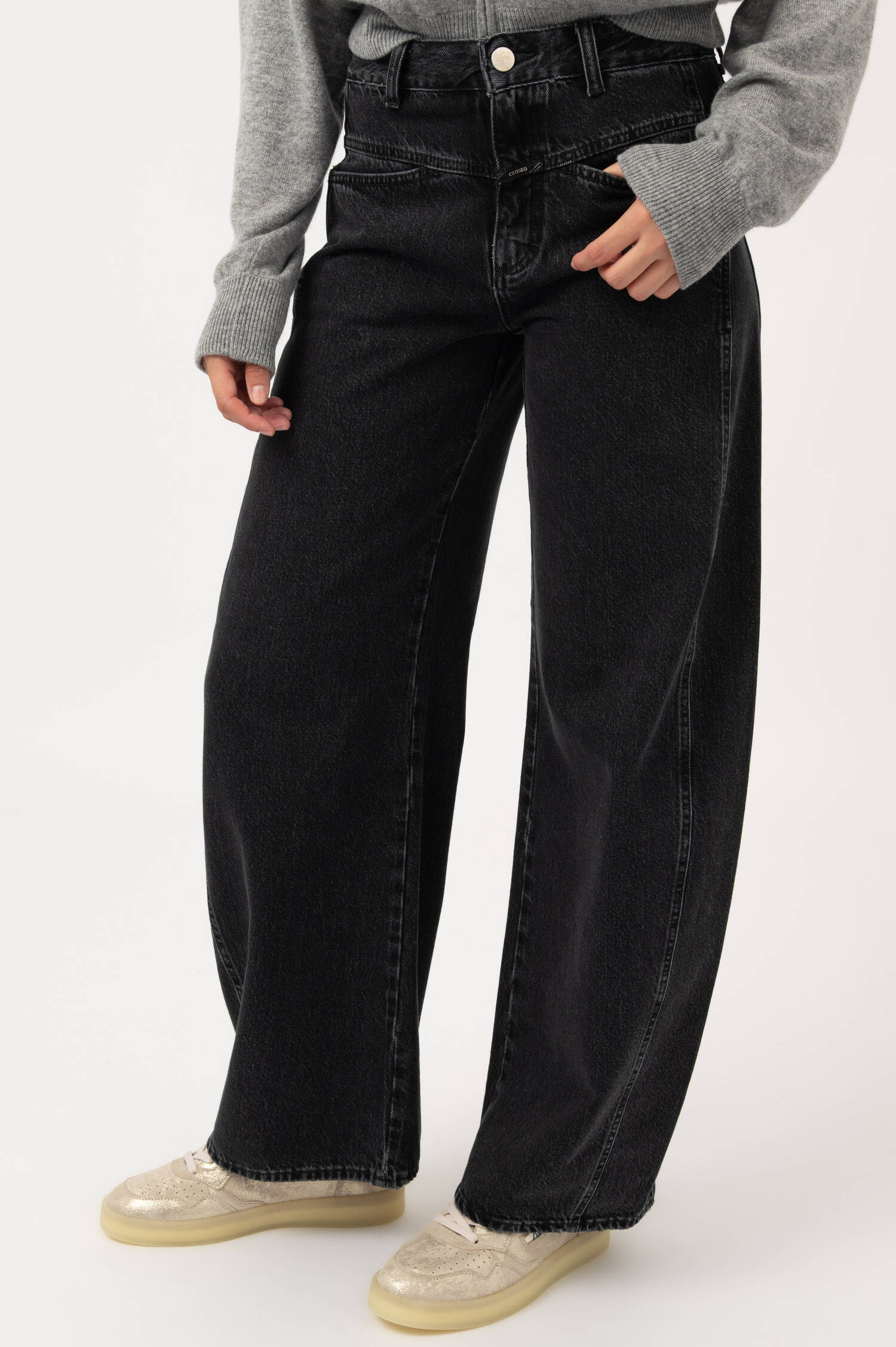 Baggy-Barrel-Leg-Jeans TORI-X in Dunkelgrau Baggy-Barrel-Leg-Jeans TORI-X in Dunkelgrau