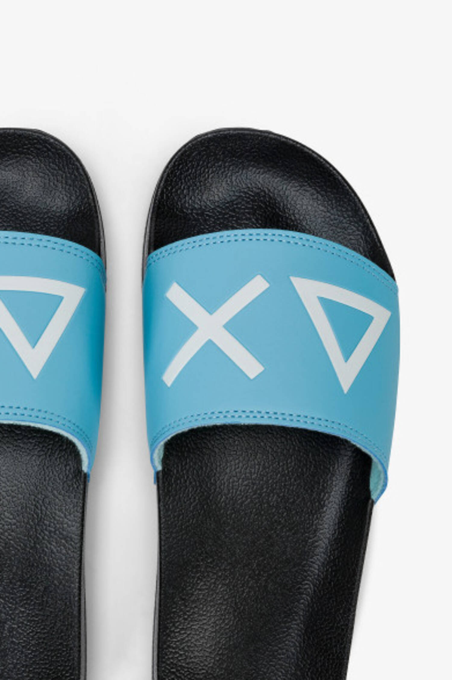 Beach Slipper in Schwarz/Türkis