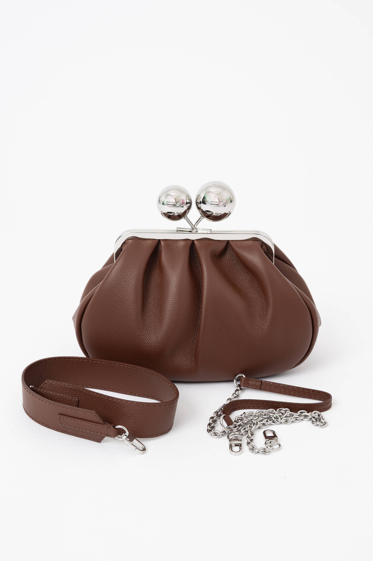 Leder-Pouch in CARO in Braun Leder-Pouch in CARO in Braun