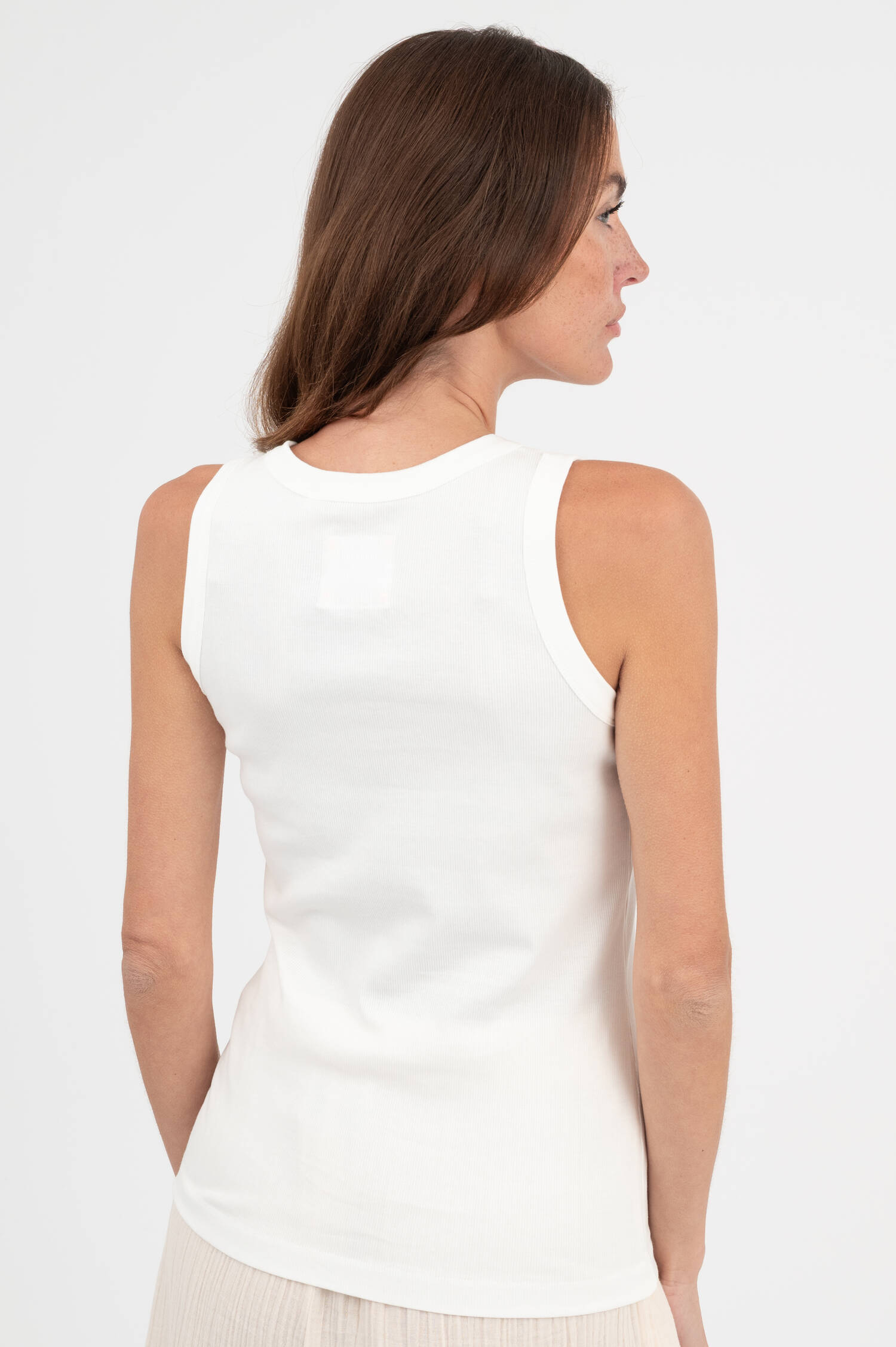 T-Shirt mit Herz-Stickerei in Ecru