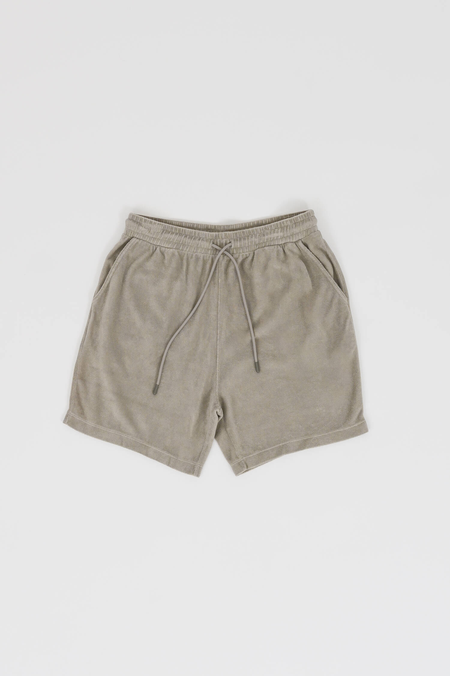 Frottee Bermuda in Greige