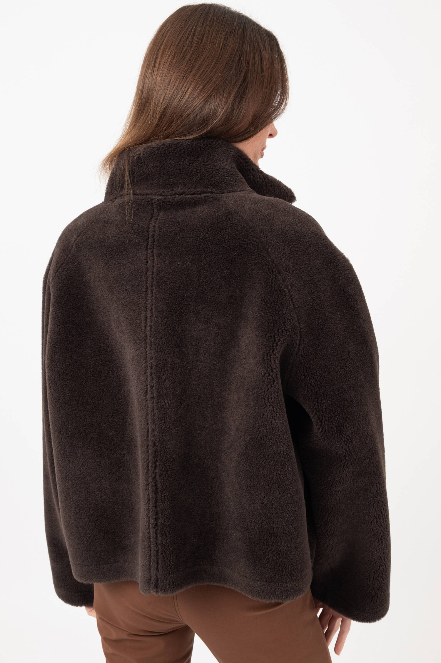 Woll-Mix-Jacke Dunkelbraun