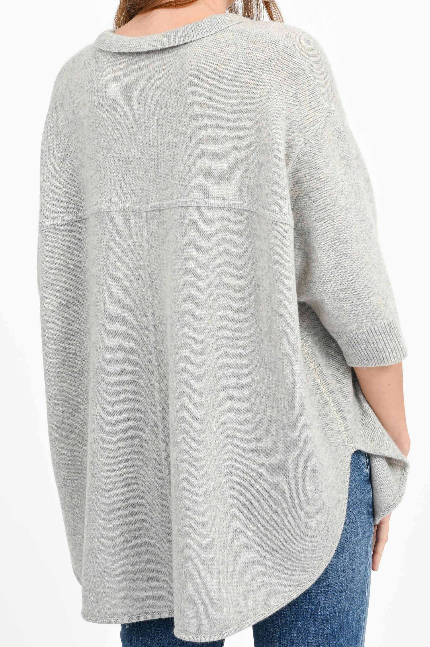 Oversized Cardigan aus Cashmere-Mix in Light Grey Oversized Cardigan aus Cashmere-Mix in Light Grey