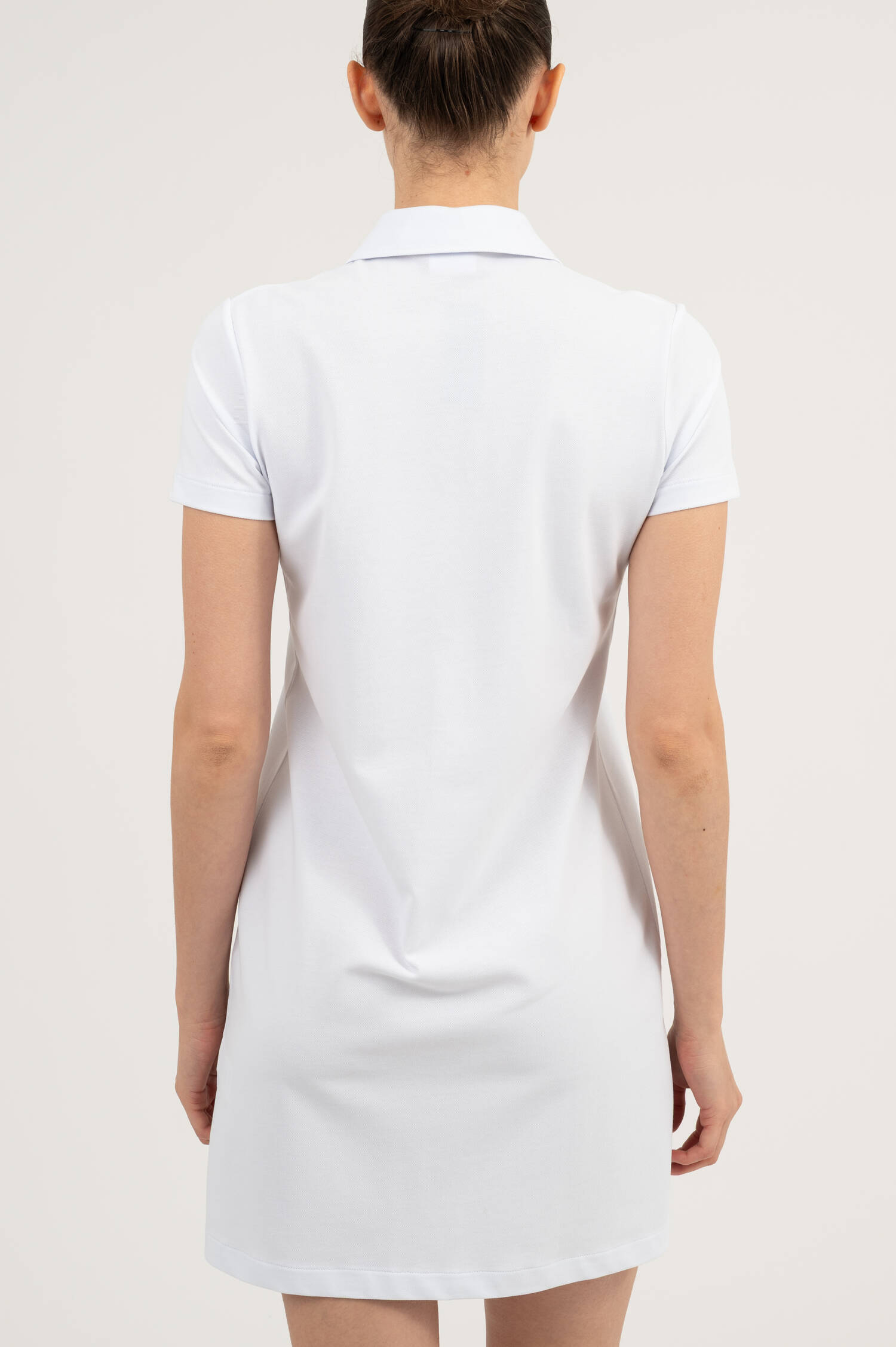 Pique Kleid in Weiß