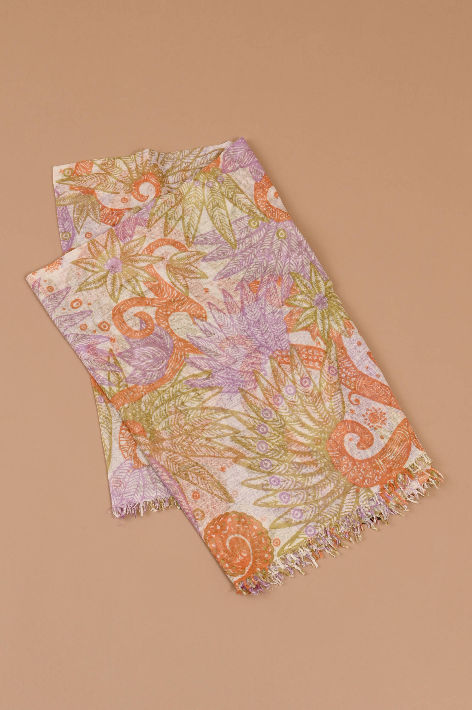 Wollschal INKE in Papaya