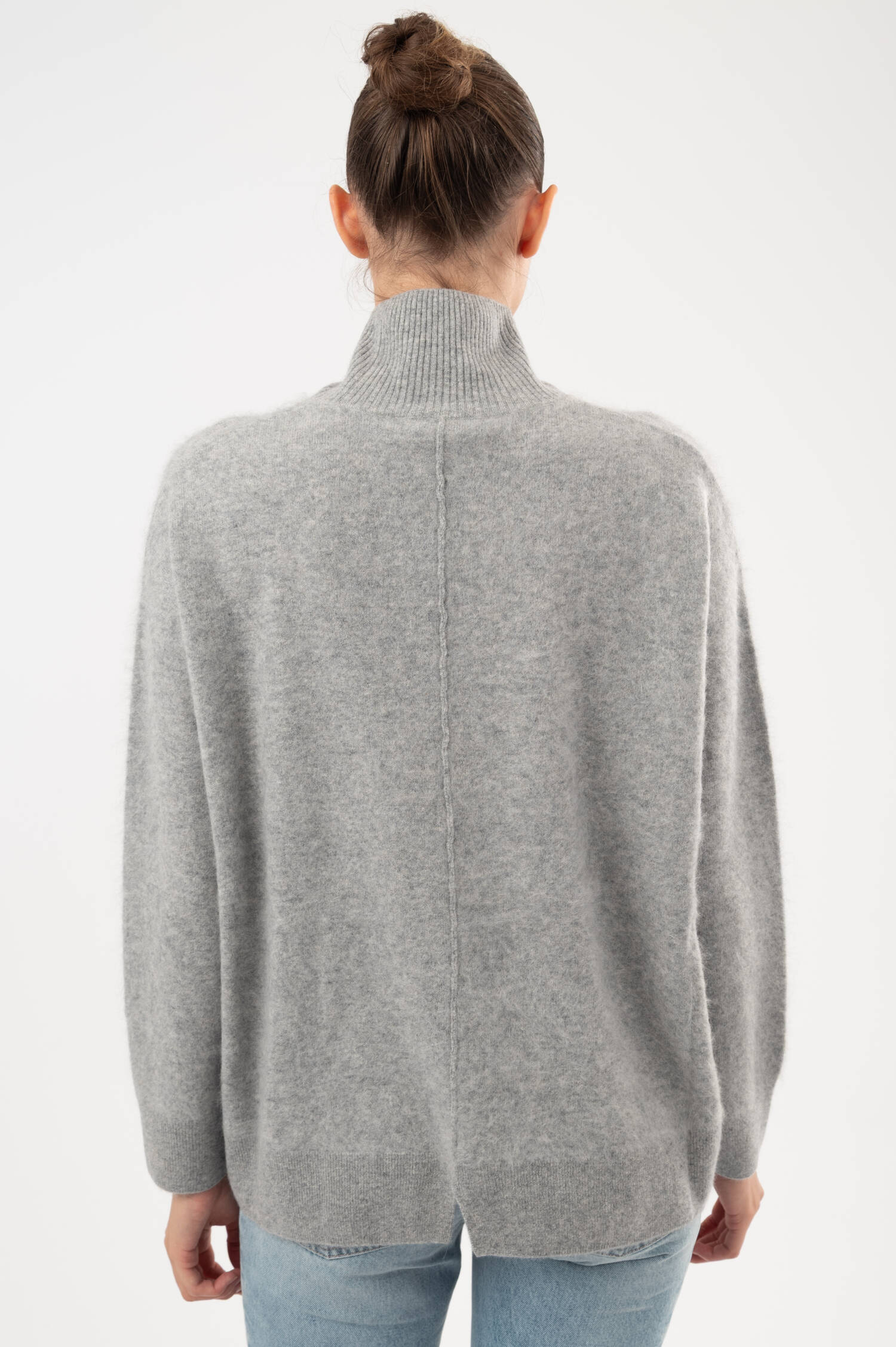 Turtle-Neck Woll-Pullover DANZA in Grau Turtle-Neck Woll-Pullover DANZA in Grau