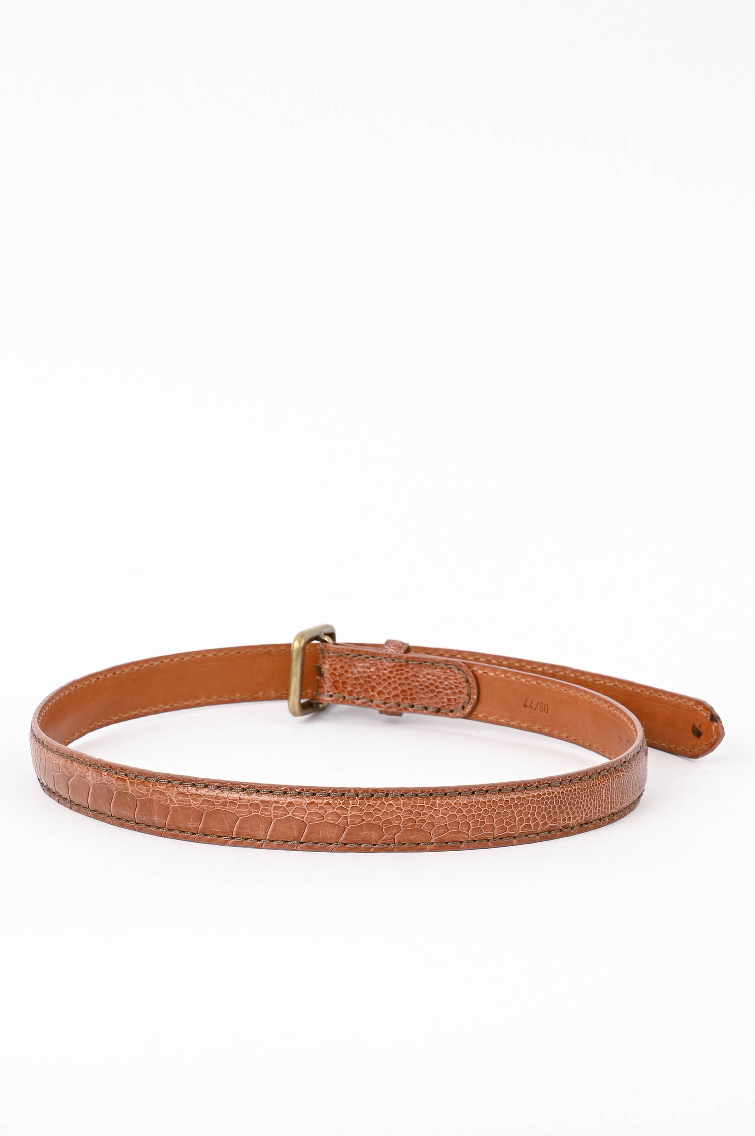 Gürtel aus Straußenleder in Tabak Gürtel aus Straußenleder in Tabak