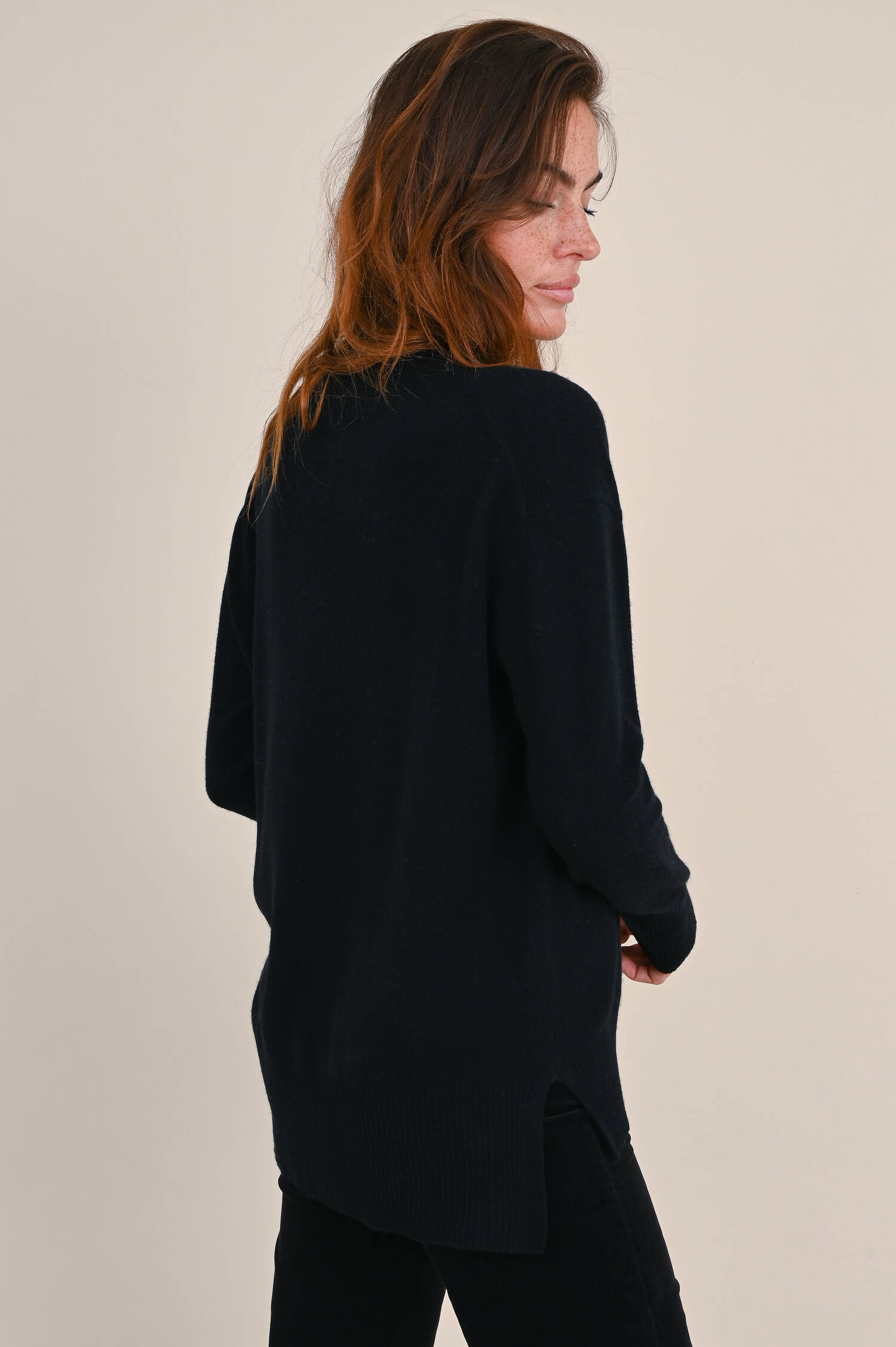 Pullover aus Wolle und Cashmere in Schwarz