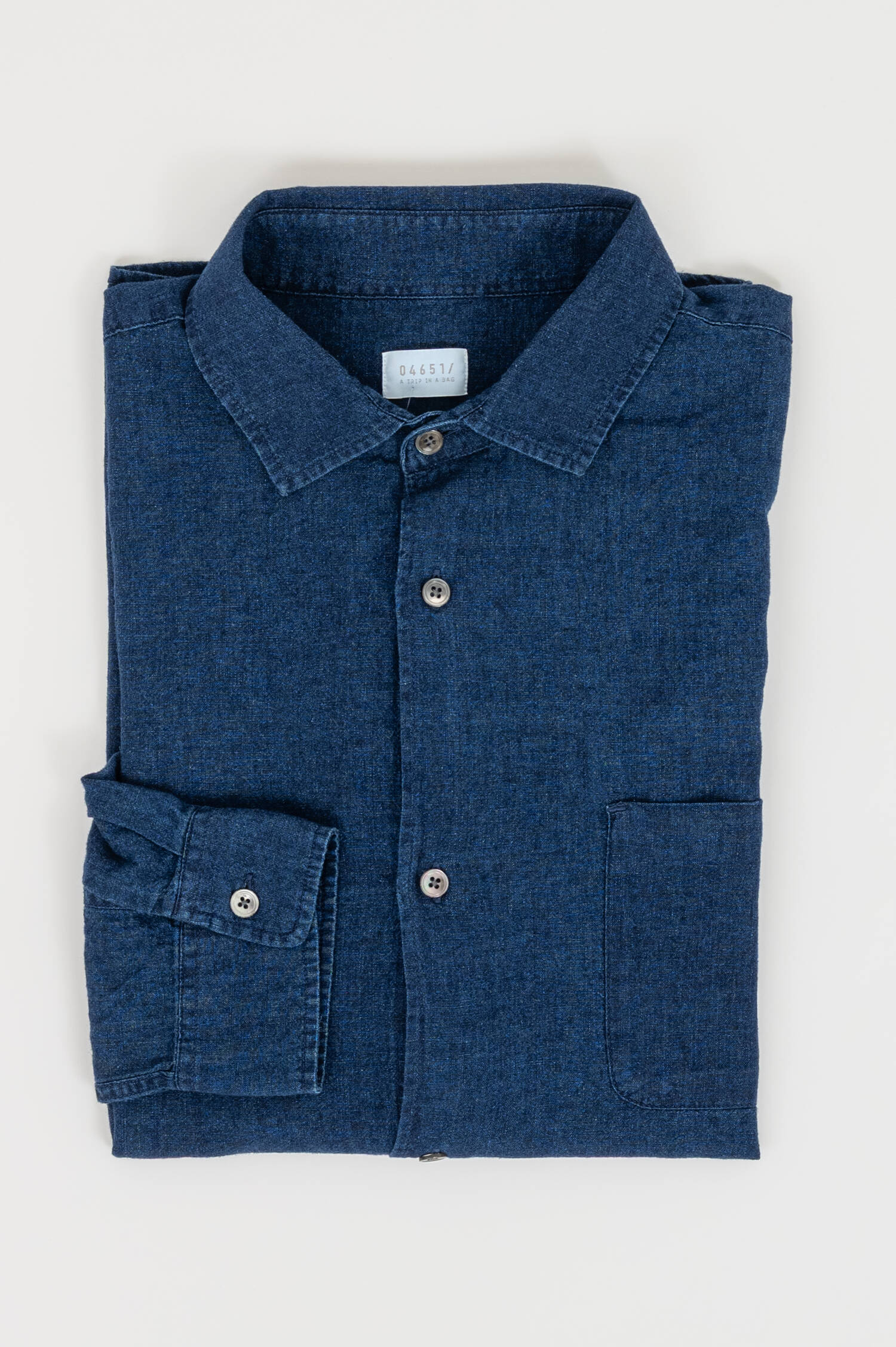 Hemd in Denim-Optik in Dunkelblau